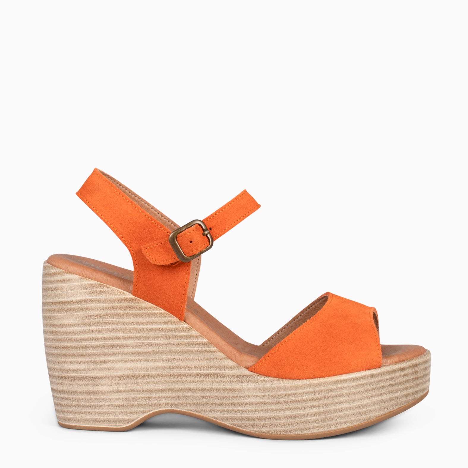 SIDNEY – ORANGE wedge sandals