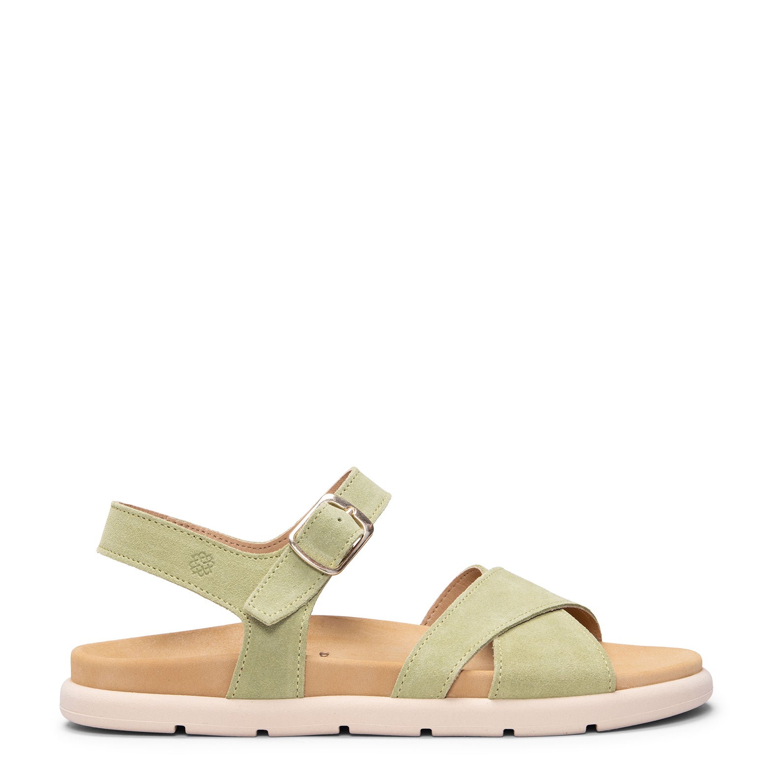 BRISA - Sandalias Baresoft de ante VERDE