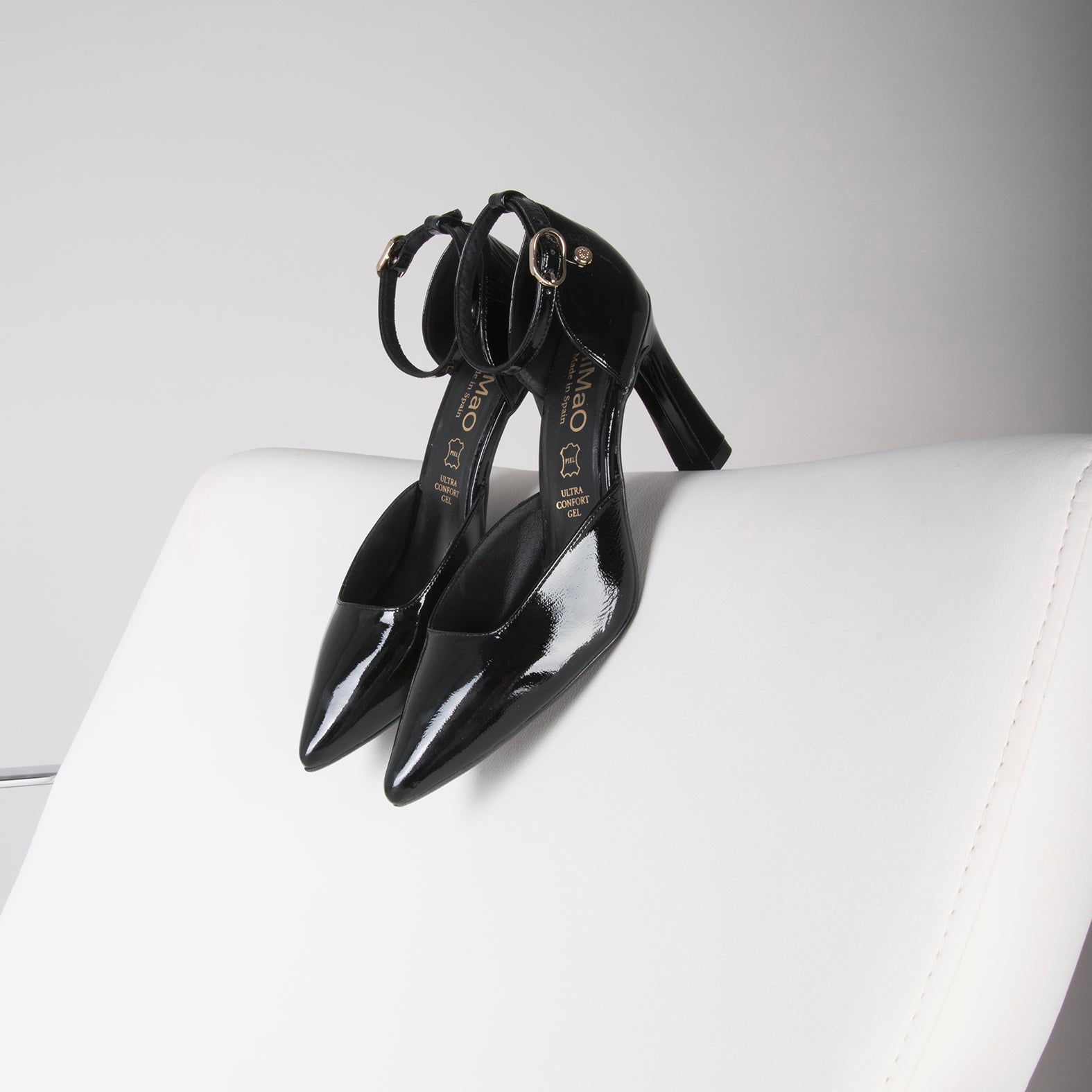 AINHOA - Zapato de tacón punta fina NEGRO