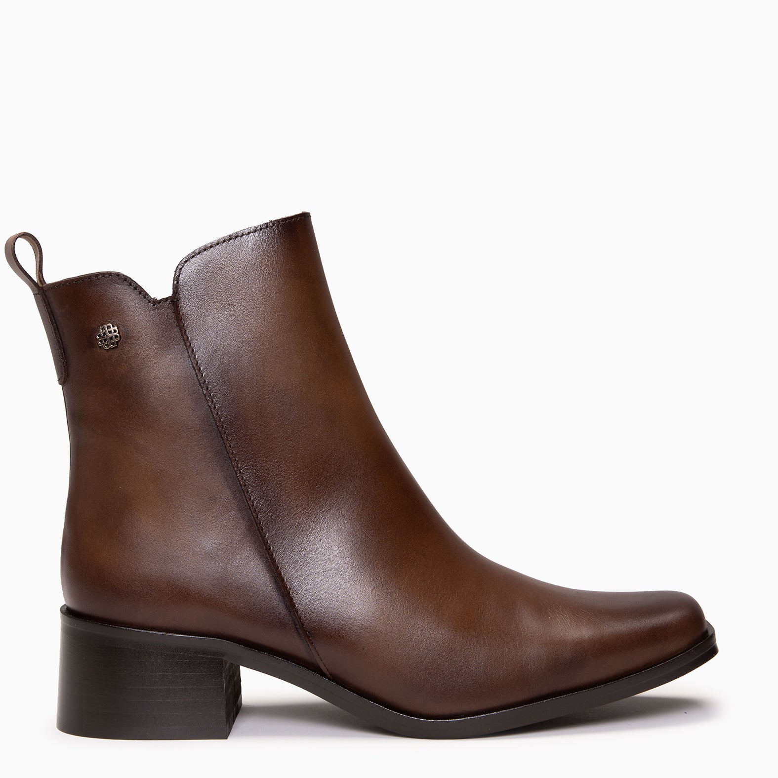 BERLIN - Botines bajos de mujer de piel MARRÓN