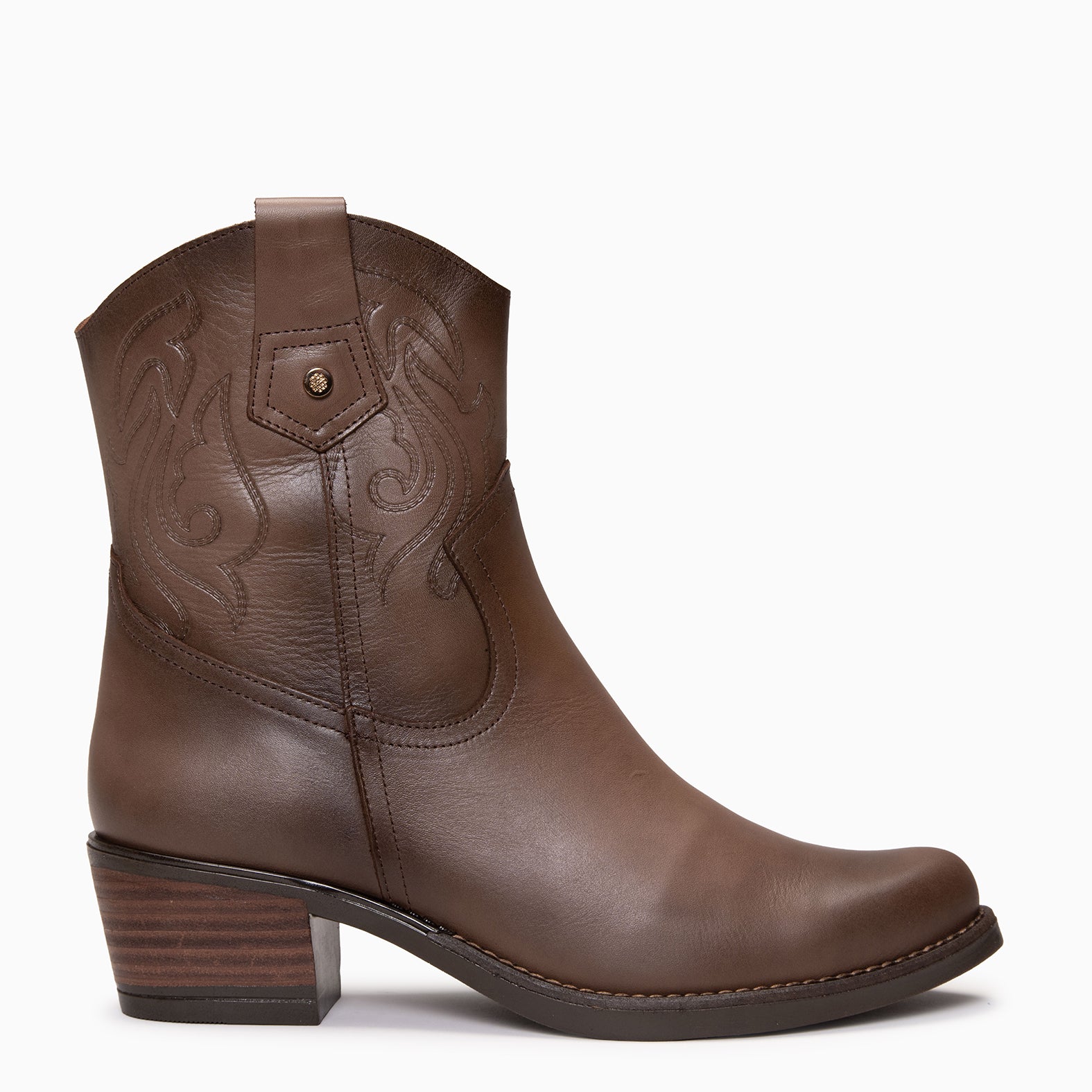 CYRUS - Botines cowboy TAUPE