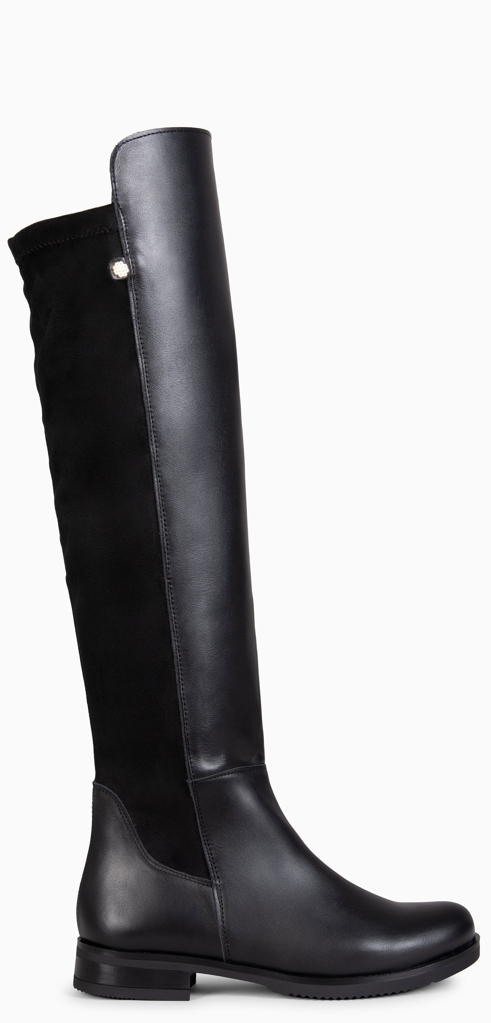 LIA - Bottes hautes à petit talon NOIR