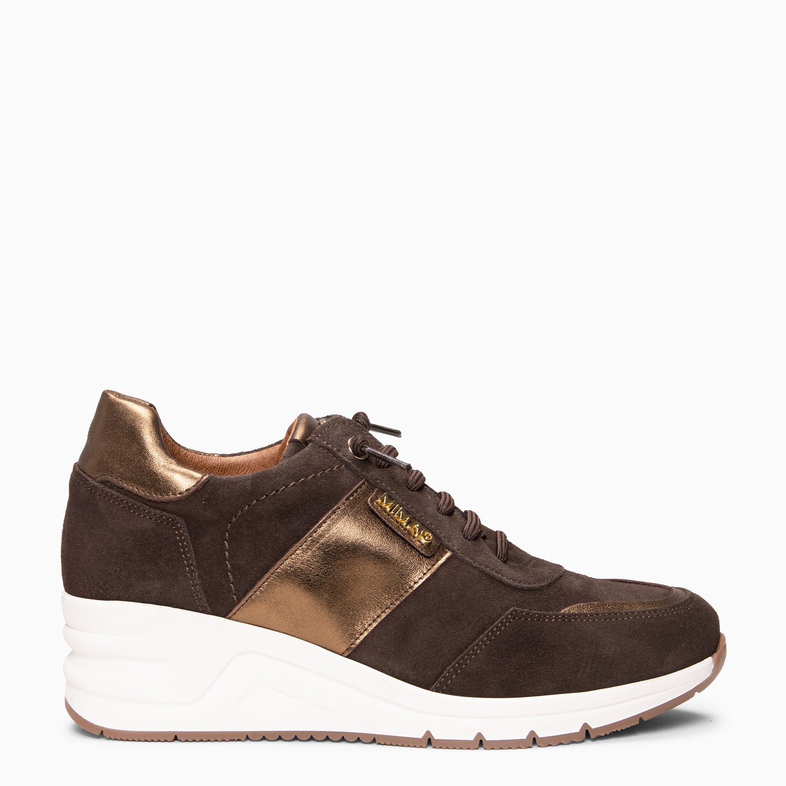 PAU - Zapatillas con cuña MARRON | miMaO ®