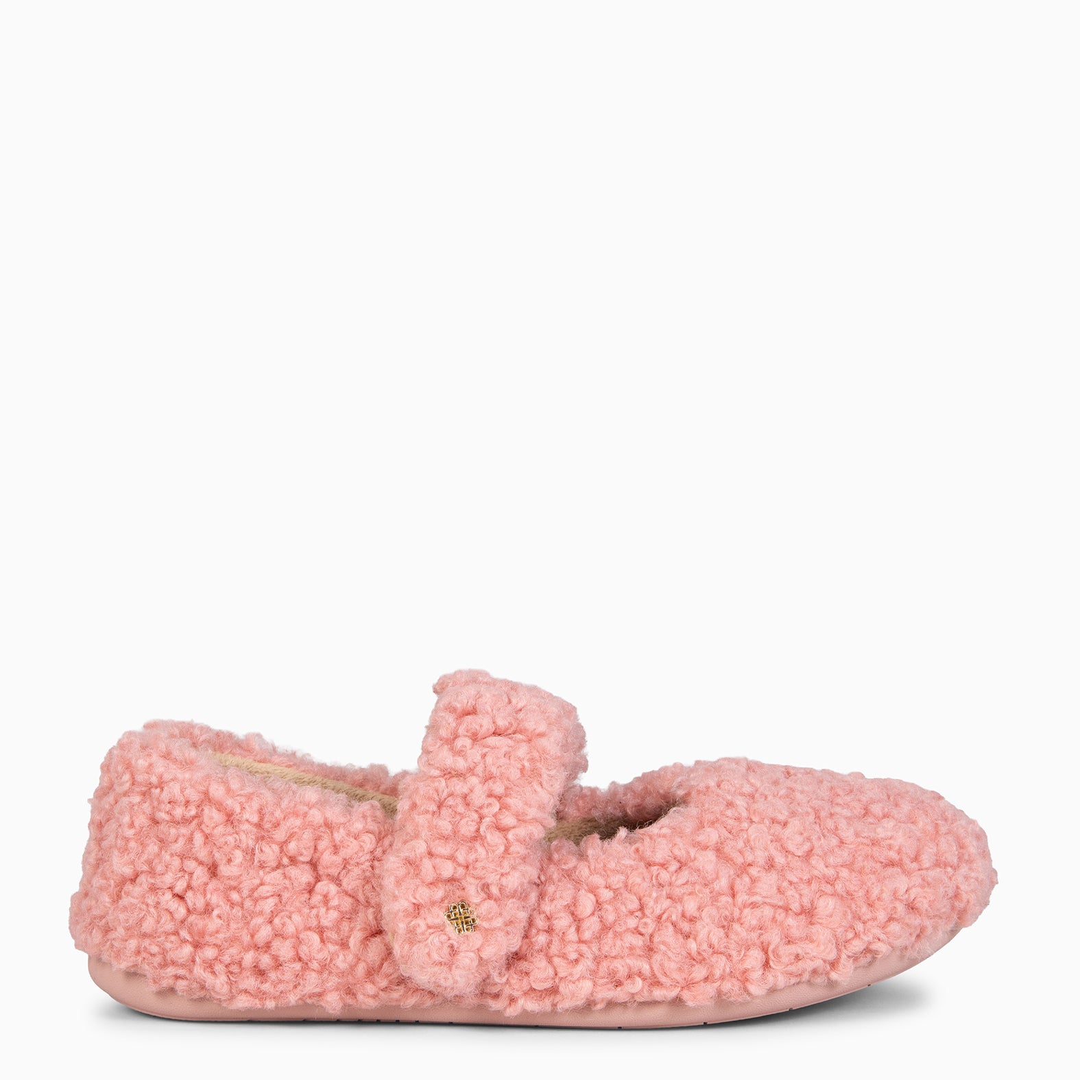 COZY DREAMS - Zapatillas de estar por casa con velcro ROSA