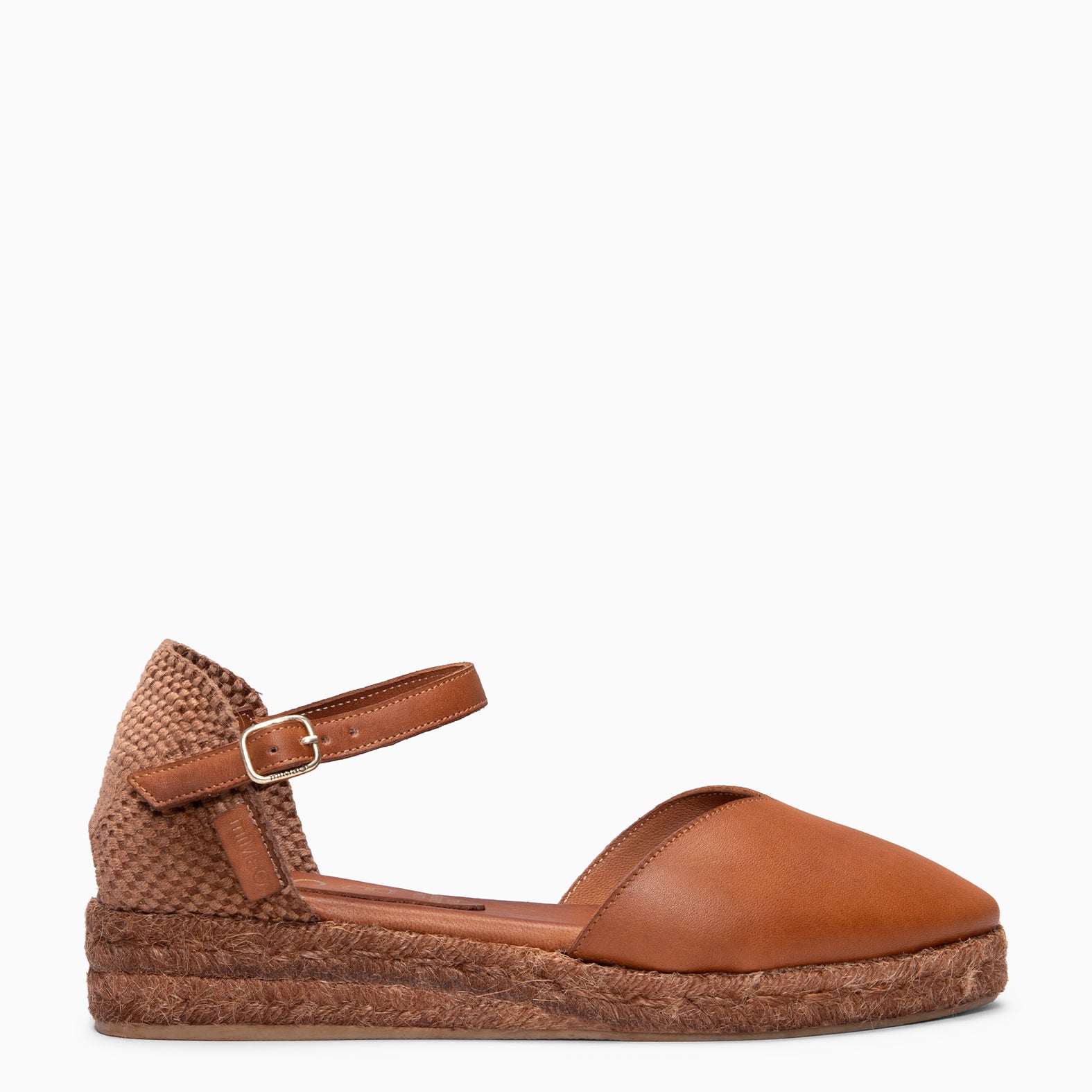 PRAVIA - Espadrilles à petit talon CAMEL (teinture naturelle par immersion)