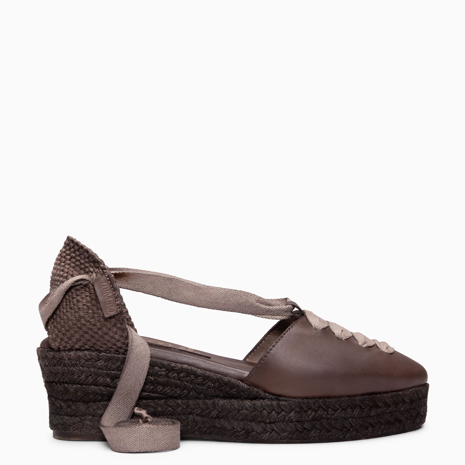 NOJA - Cuñas de esparto con tintado natural MARRON