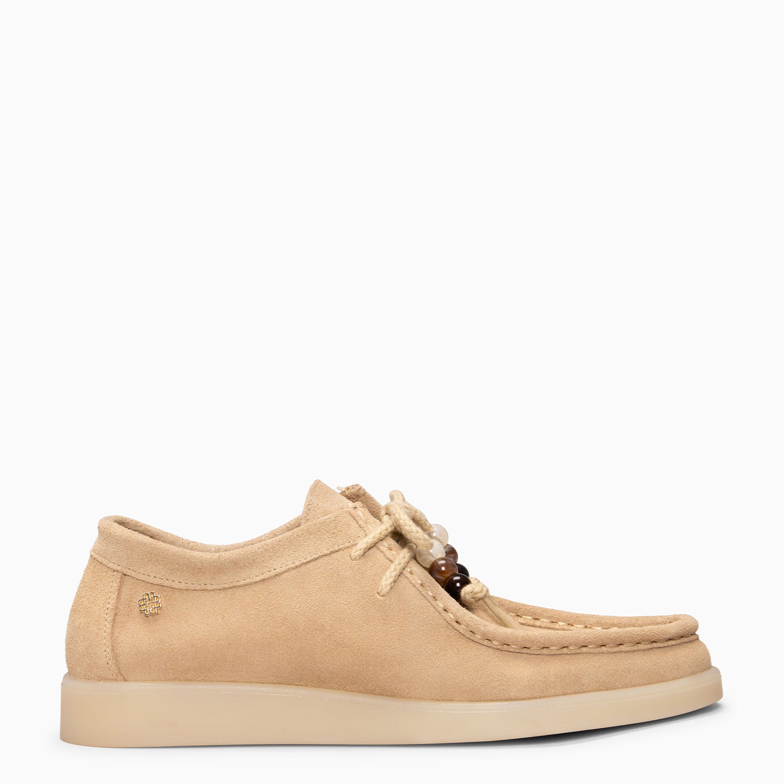 TUPI - Mocasines con cordones de serraje BEIGE