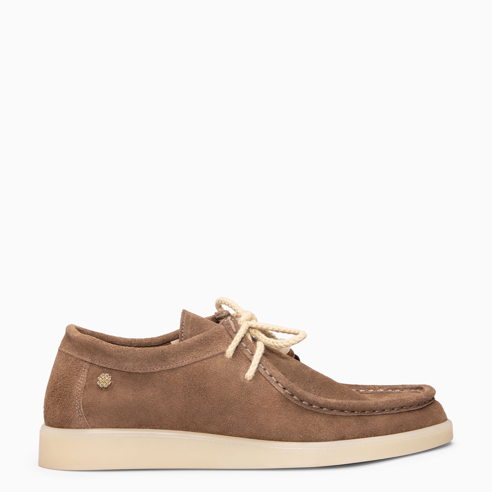 TUPI - Mocasines con cordones de serraje TAUPE