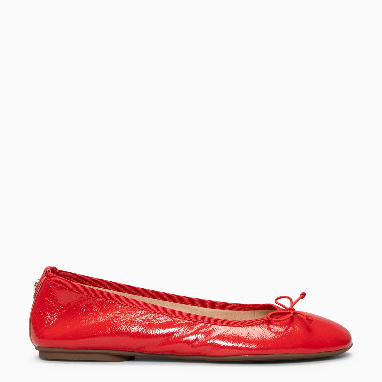 CAMPANILLA - Ballerines Baresoft à nœud en cuir vernis ROUGE