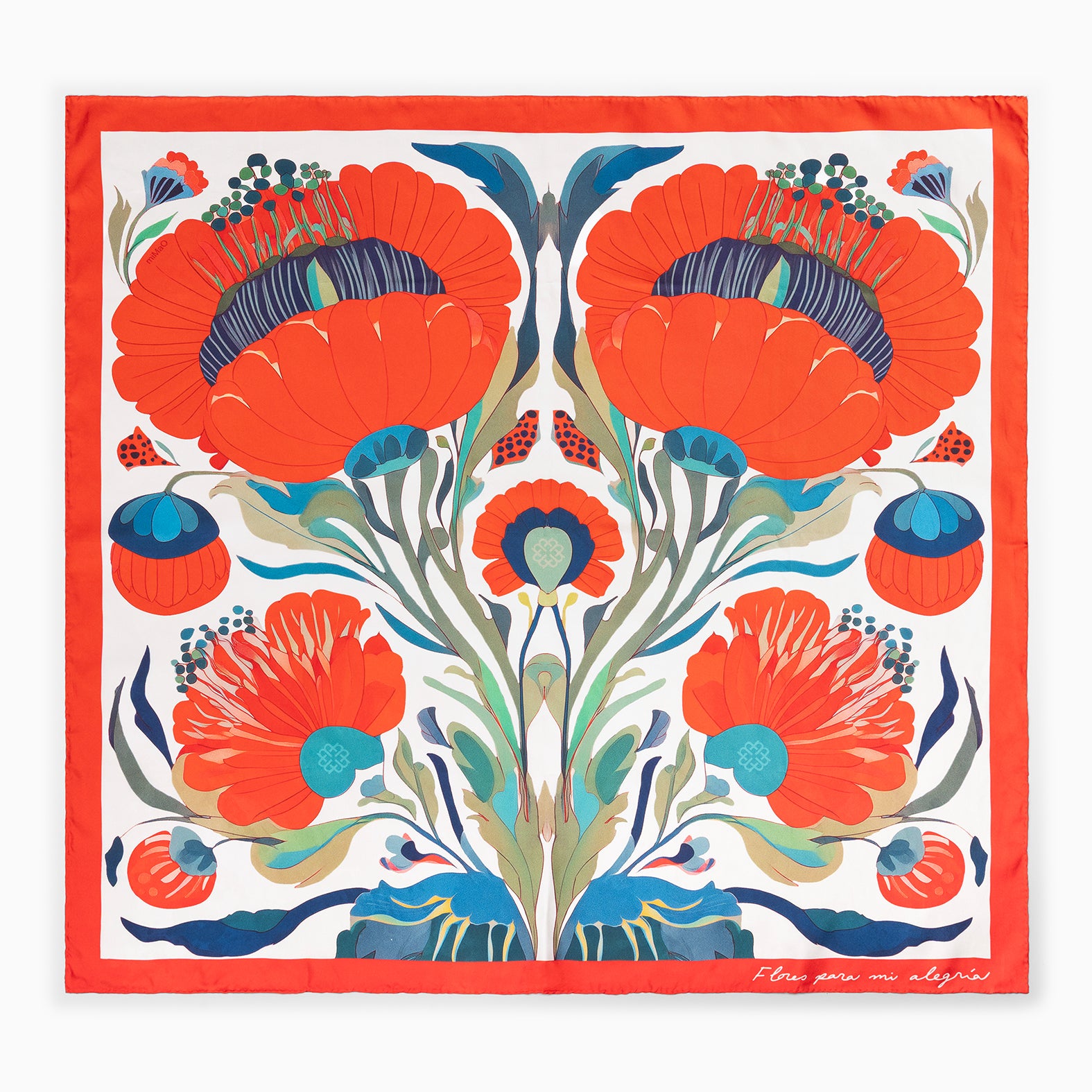 FLORALIA - Lenço 100% seda natural