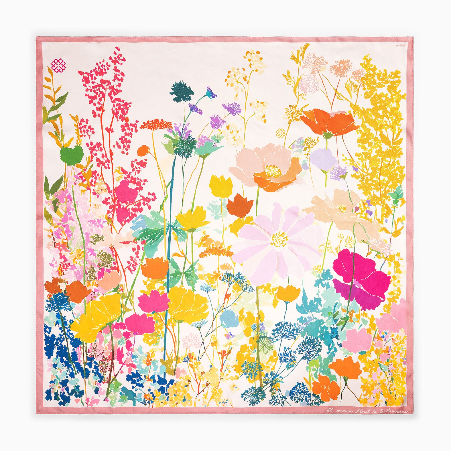 BOUQUET - Lenço 100% seda natural