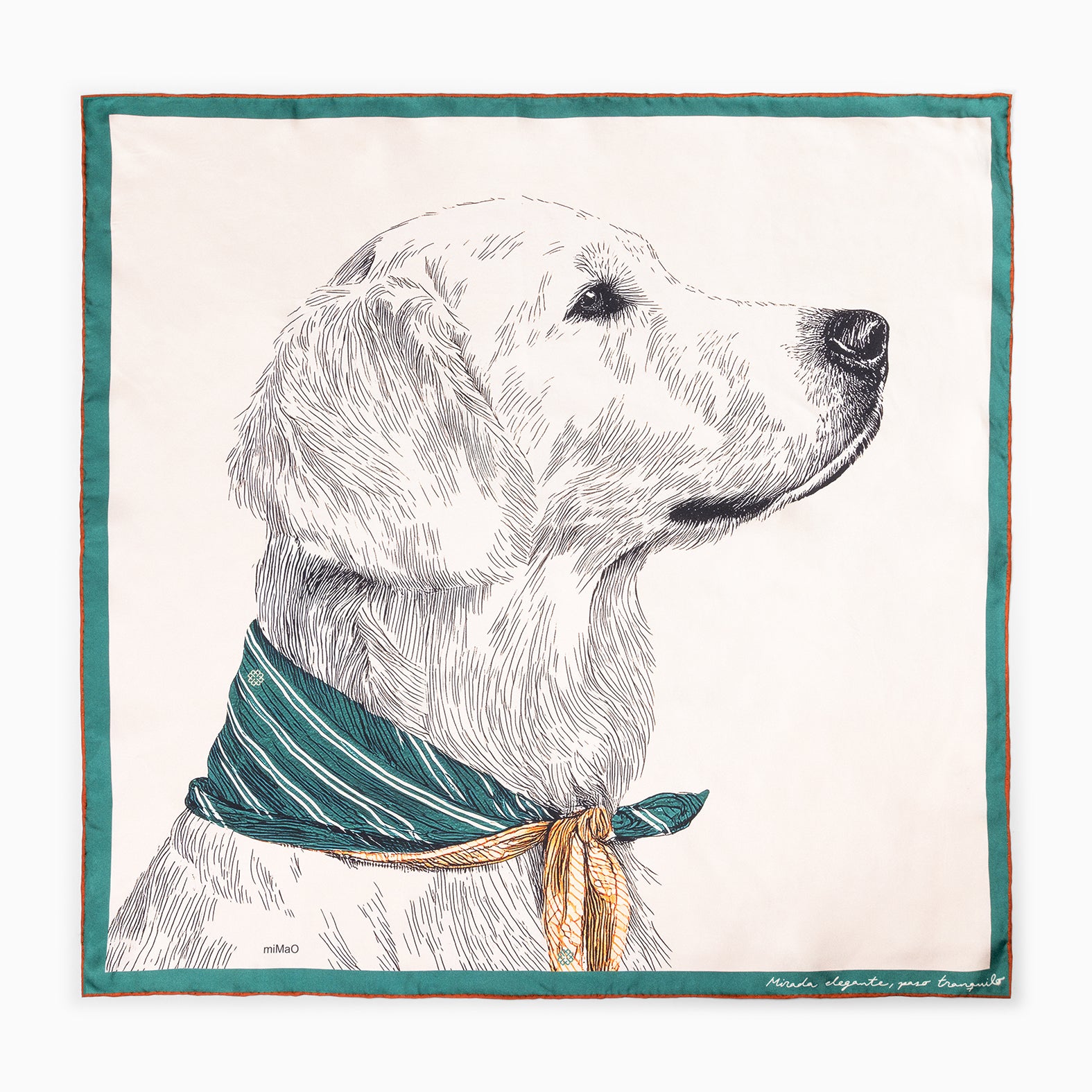 GOLDEN - Lenço 100% seda natural