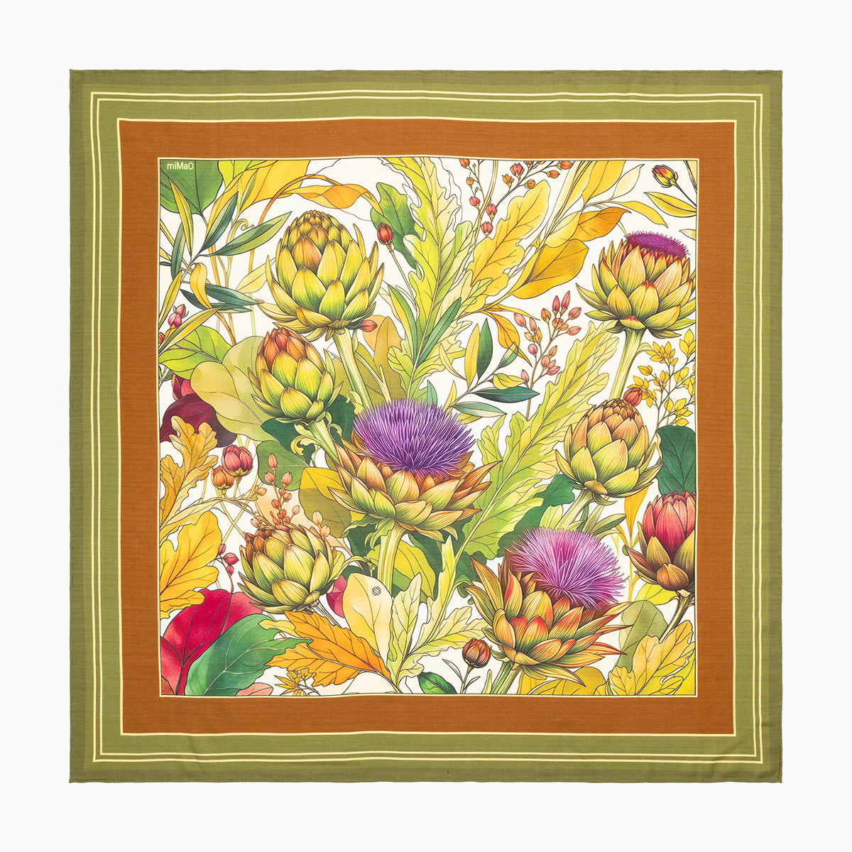 FLORESTA SCARF - Wool and silk with a floral print