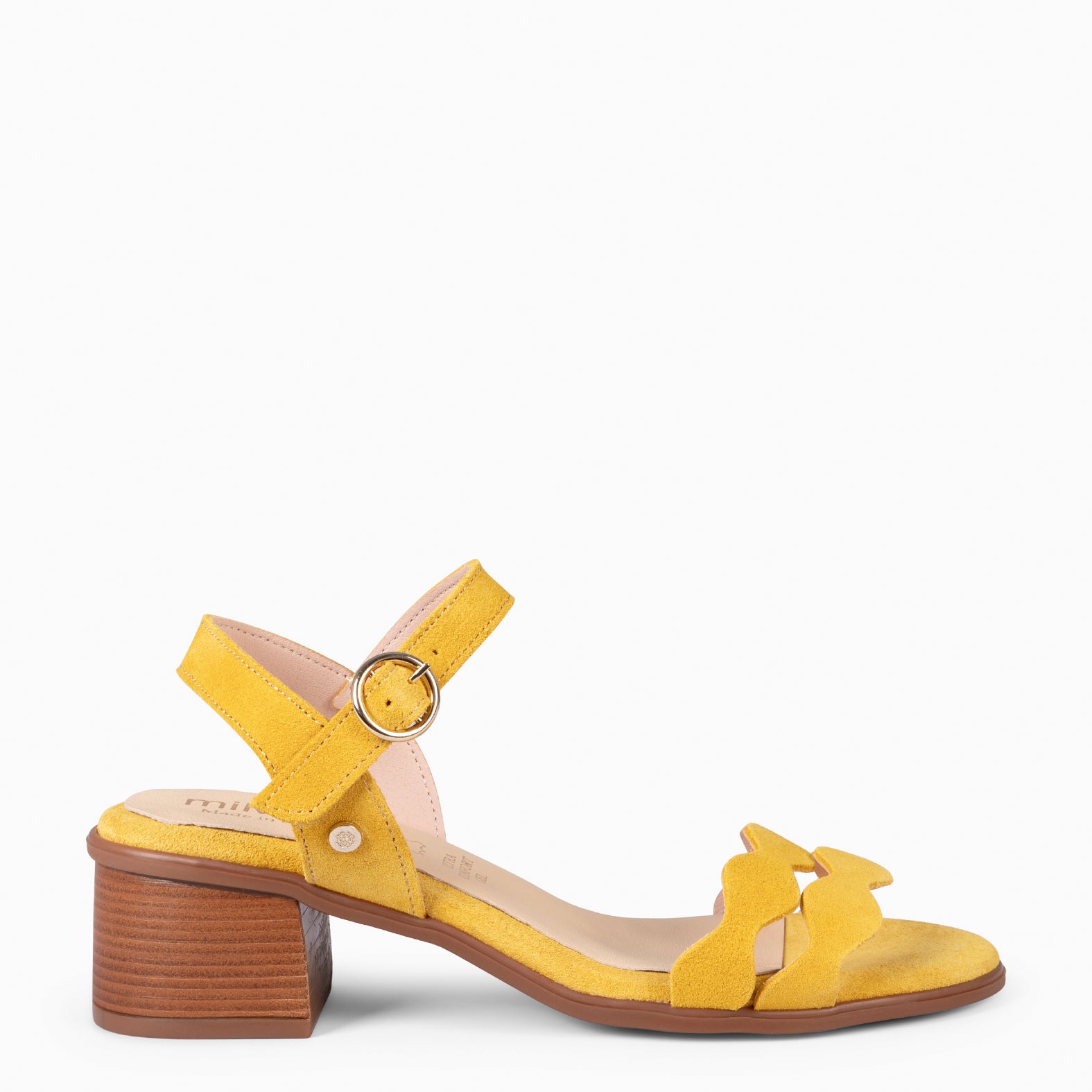 LETY - YELLOW LOW-HEELED SANDAL