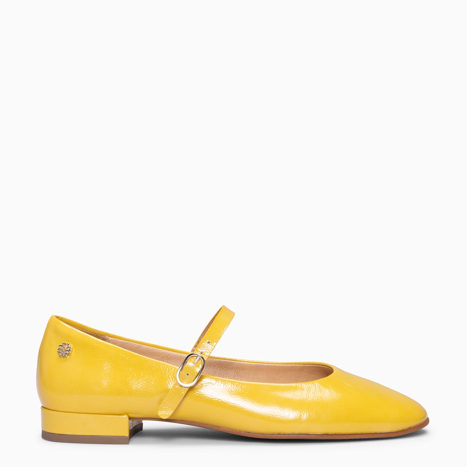 ZOE - Mercedita con tira en piel de charol AMARILLO