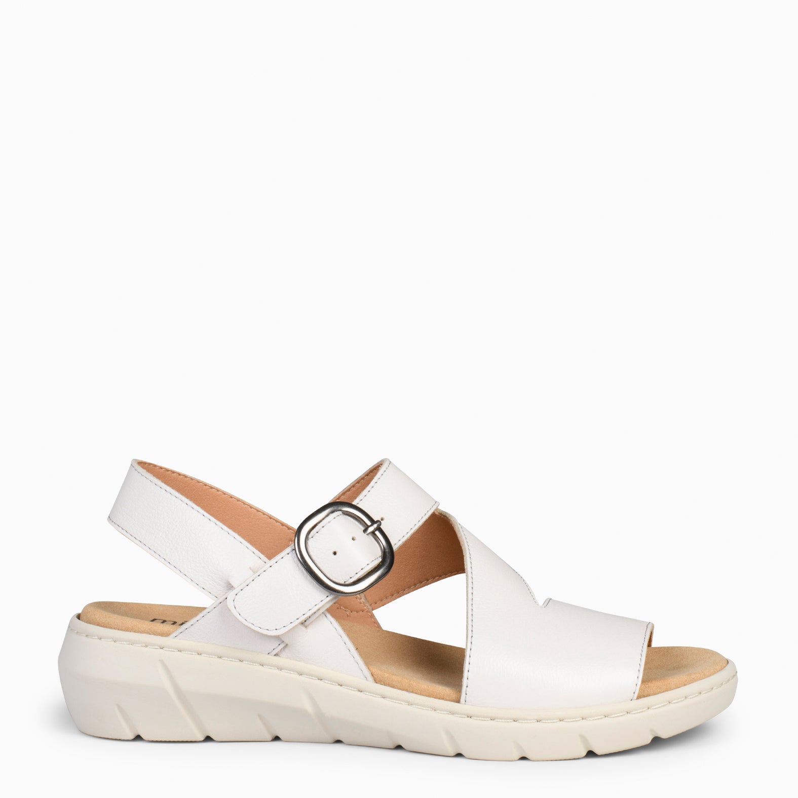 NATURA - OFF-WHITE SANDALS WITH REMOVABLE INSOLE