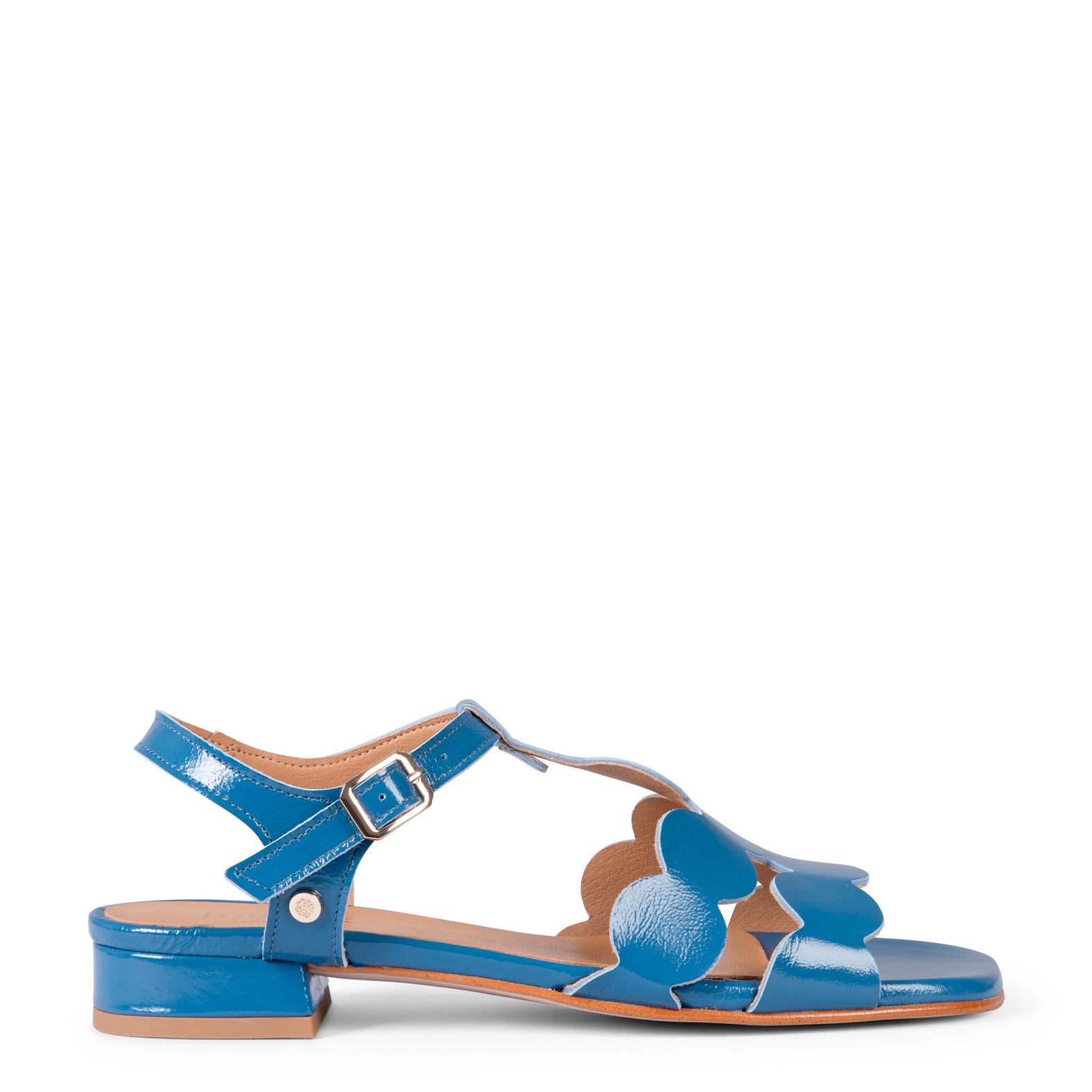 IVANA - BLUE ELEGANT LOW-HEELED SANDAL