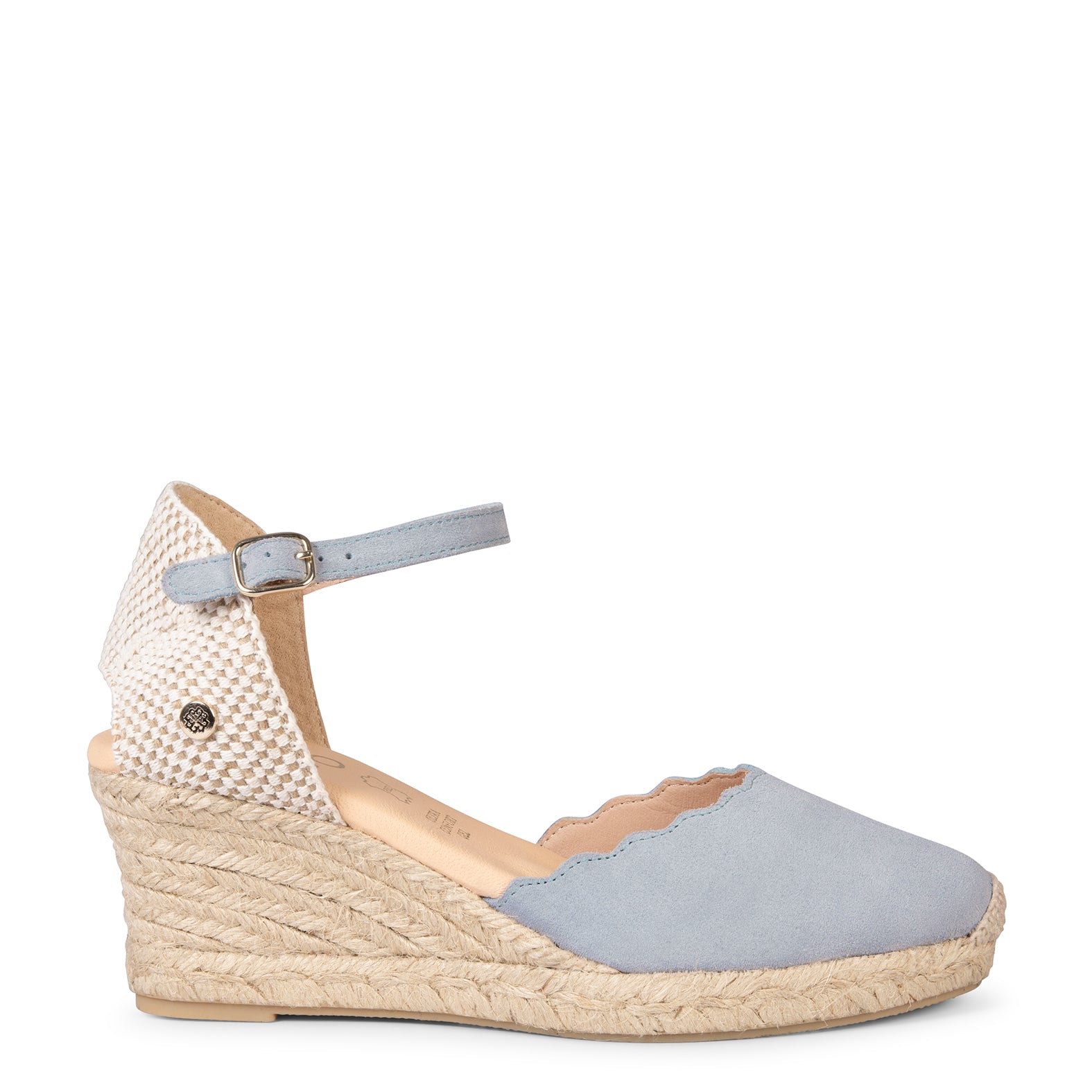 MIAMI - LIGHT BLUE SUEDE WEDGE ESPADRILLE