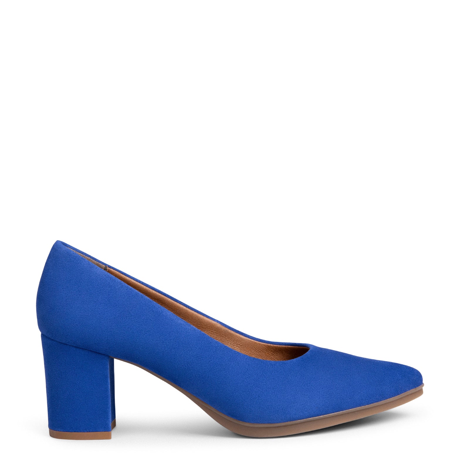 URBAN S - ELECTRIC BLUE suede mid-heeled shoes