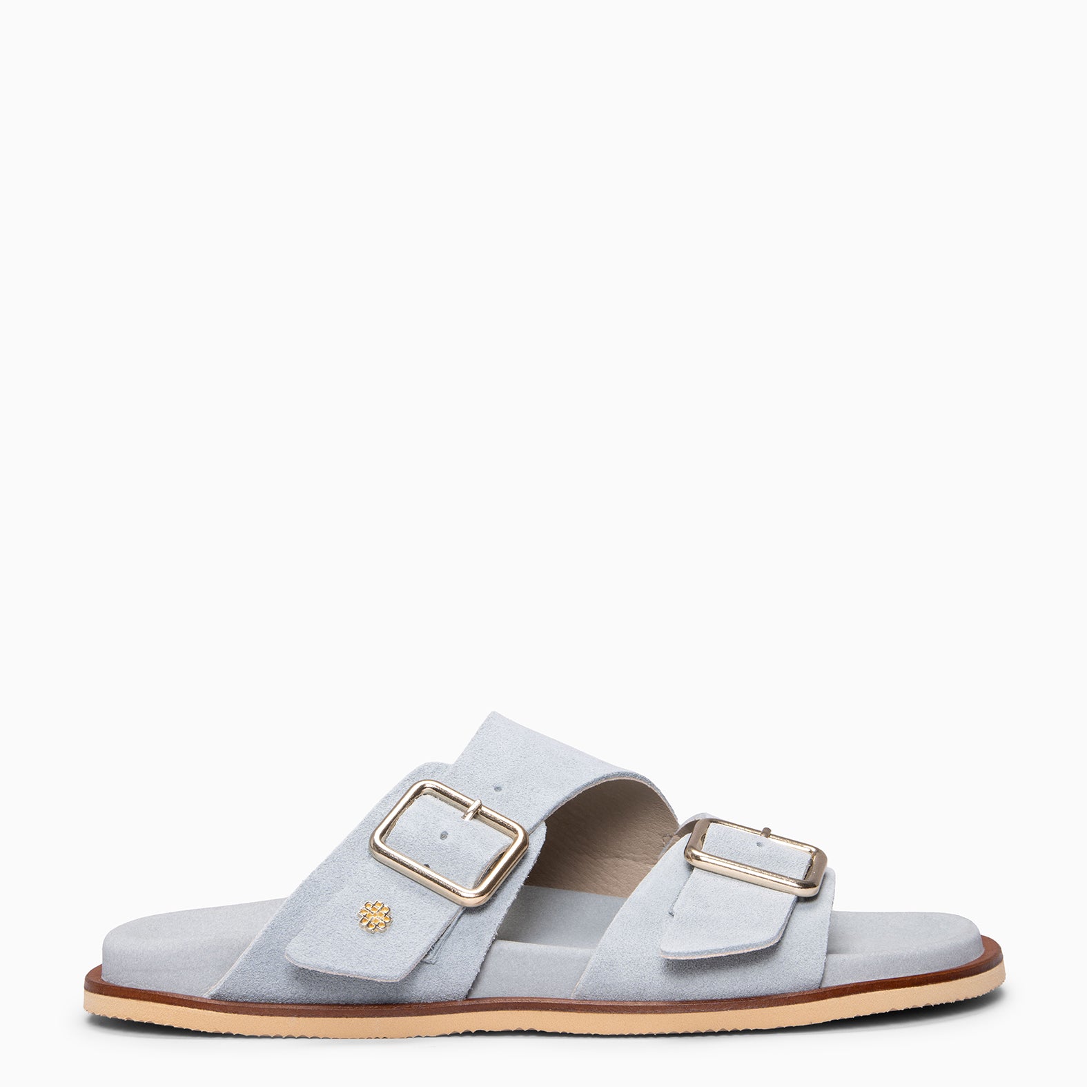 FRIDA - Sandalias tipo pala de ante AZUL