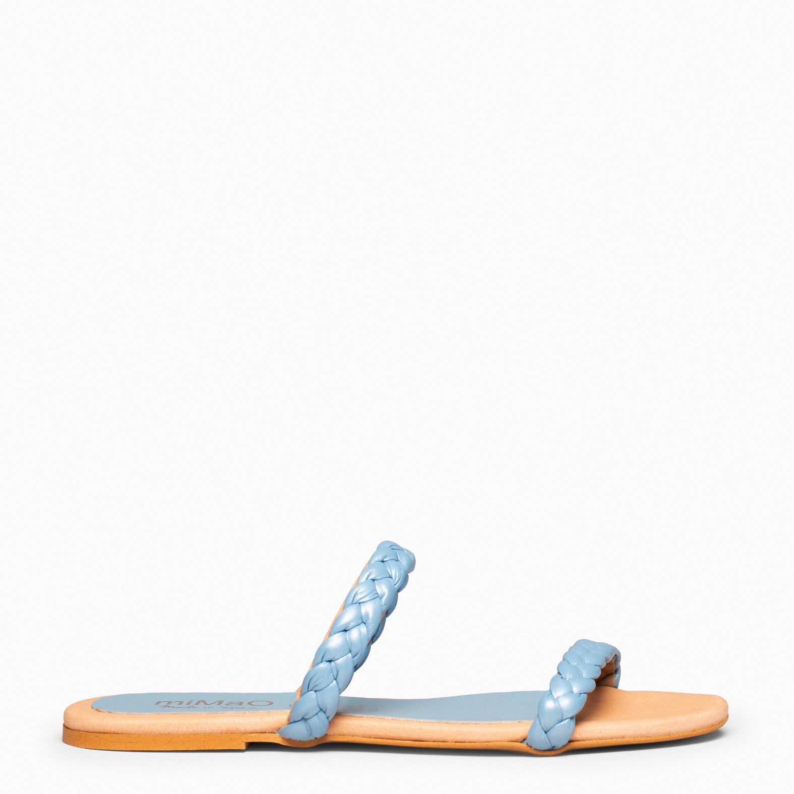 DAILY – BLUE FLAT SANDAL WITH BRAIDS miMaO ®