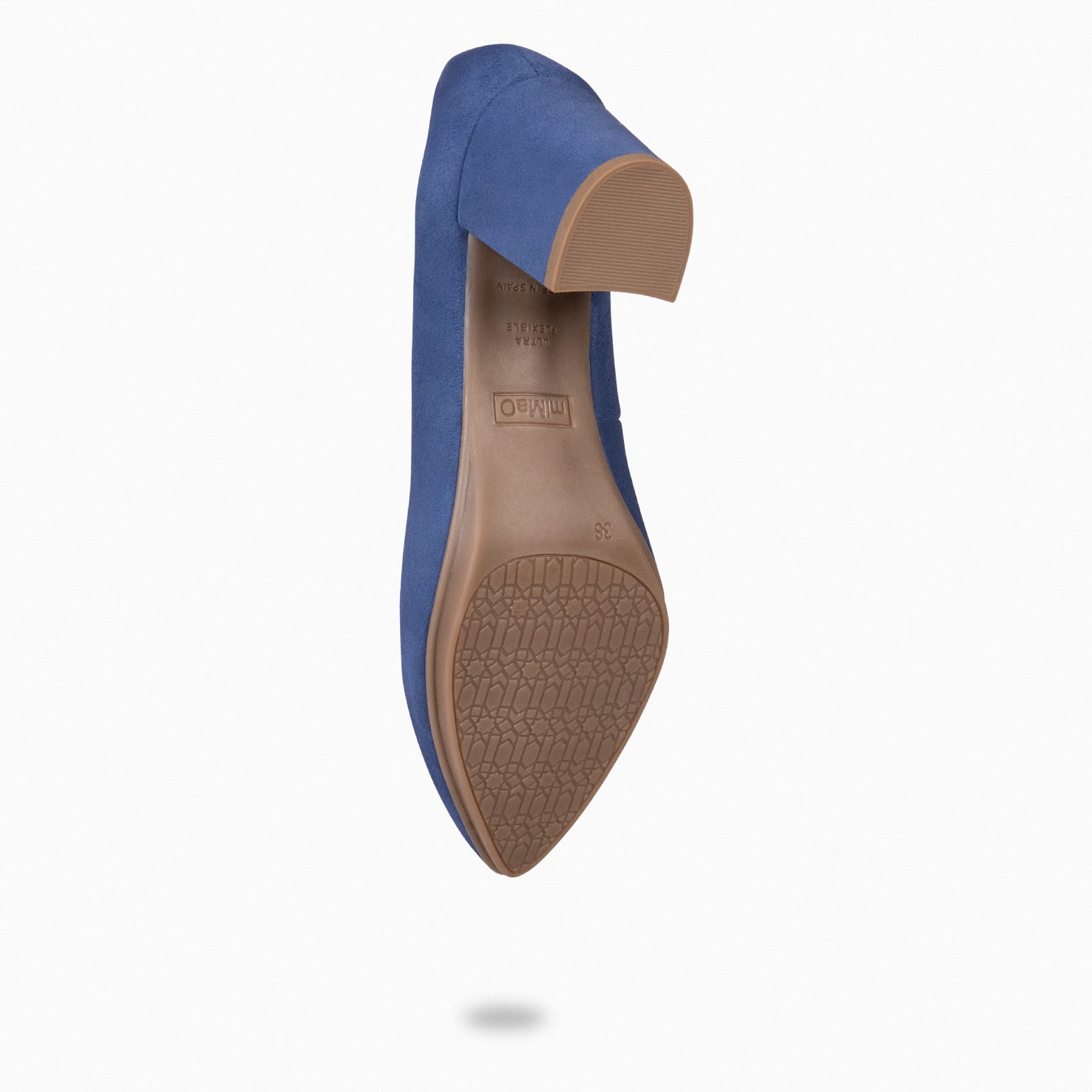 URBAN S - BLUE mid-heeled suede shoes