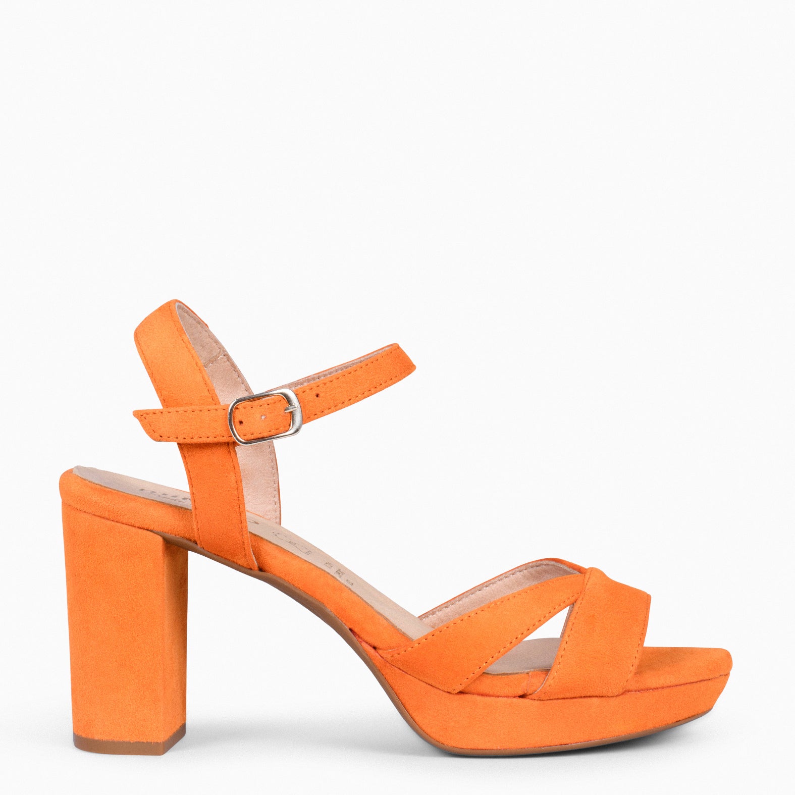 PARIS - Sandalias de fiesta con tacón alto y plataforma NARANJA - miMaO ®