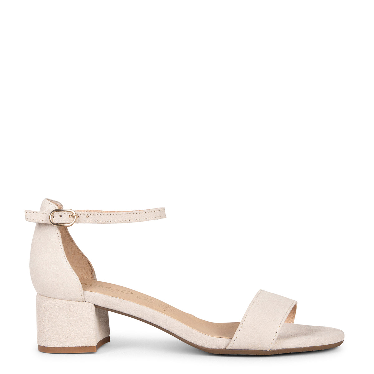 BEATRIZ – Sandalias de tacón ancho BEIGE