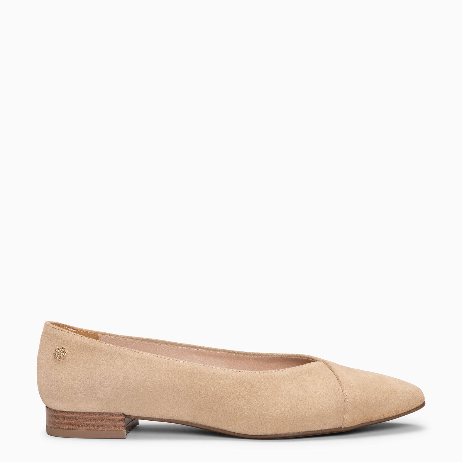 MARIE – BEIGE POINTED BALLERINE FLATS