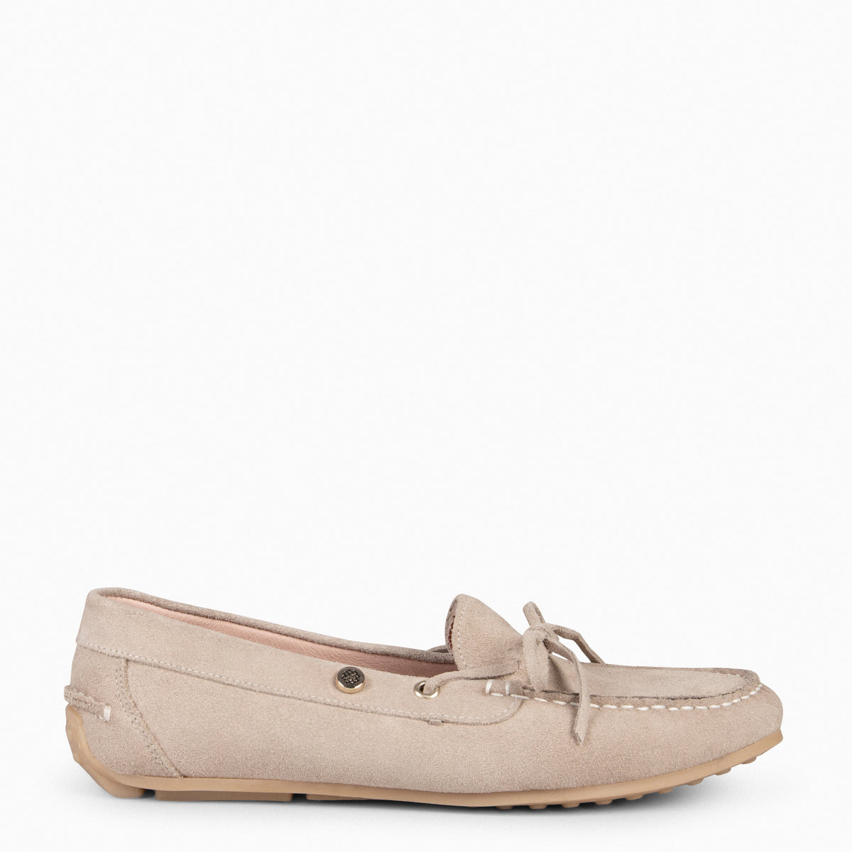 LAZO - Mocasines planos de mujer con plantilla extraíble BEIGE
