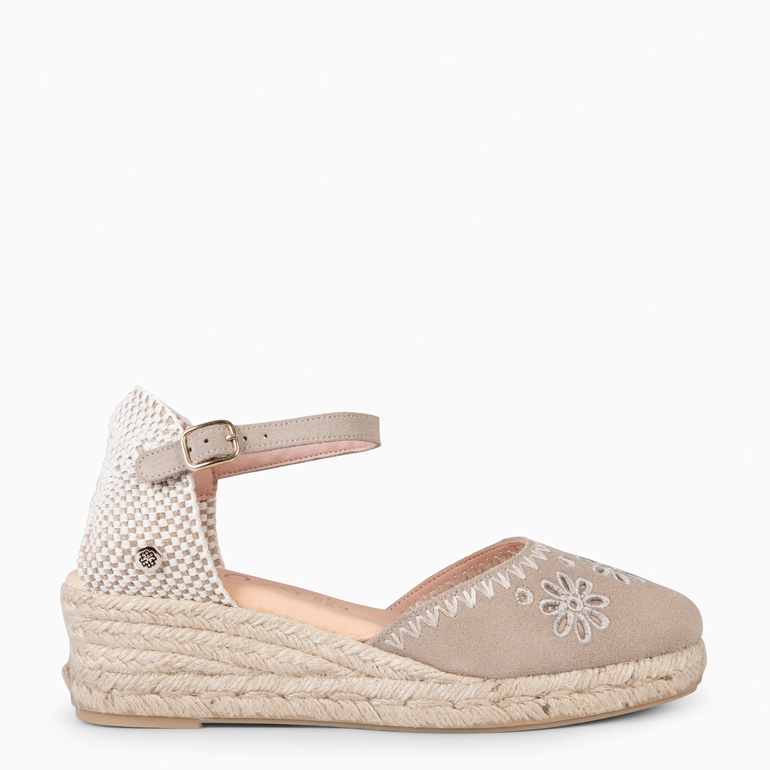 CASARES XS - Cuña bajo de esparto TAUPE - miMaO ®