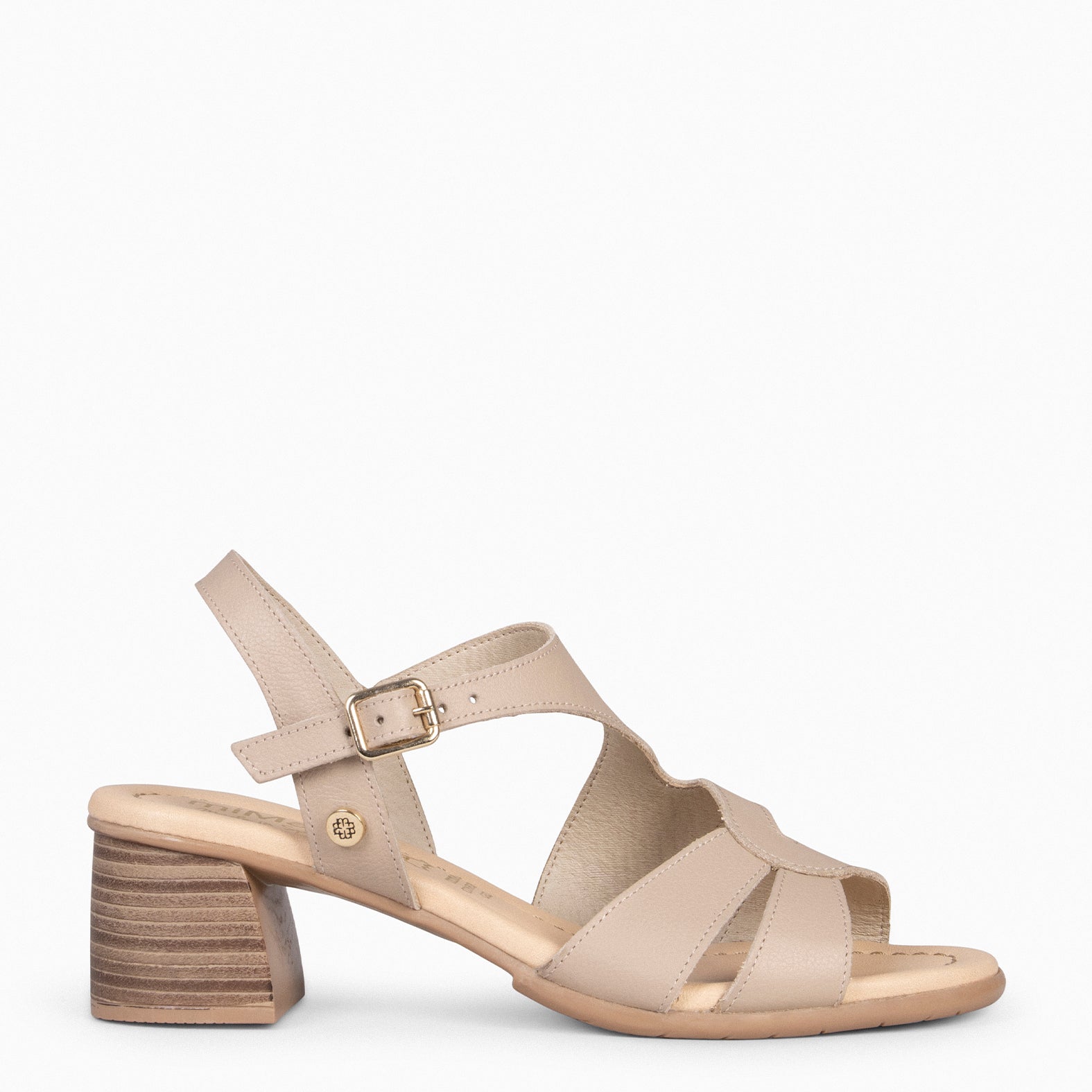 ESTRELLA Sandalias tacón Ancho BEIGE miMaO ®