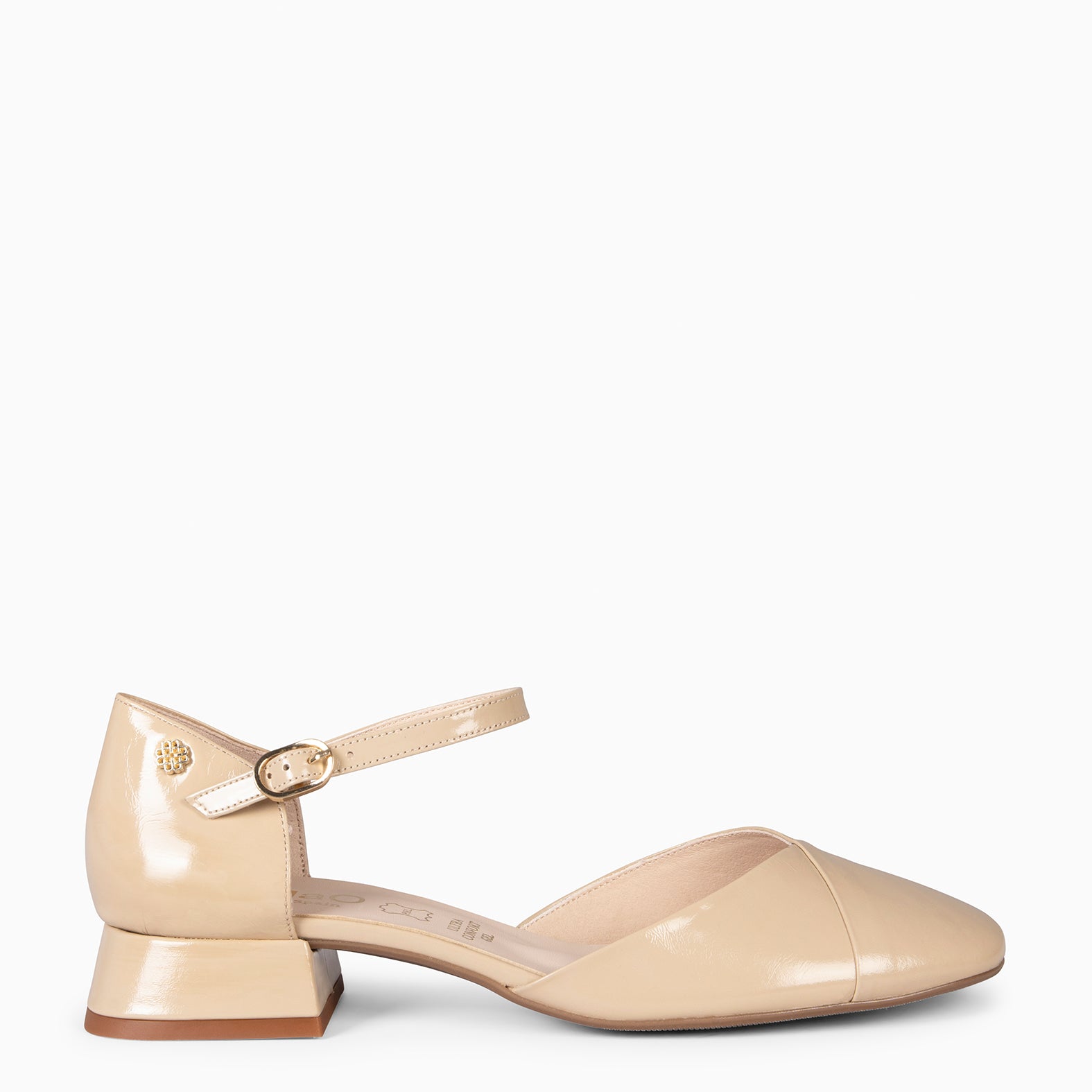 EMILY - ZAPATOS DE TACÓN BAJO BEIGE