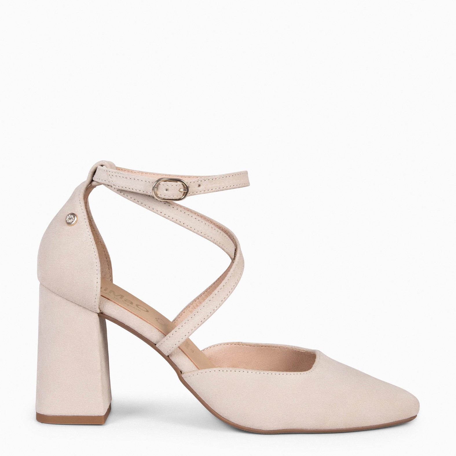 ARIEL Zapato de tacón ancho BEIGE miMaO ®