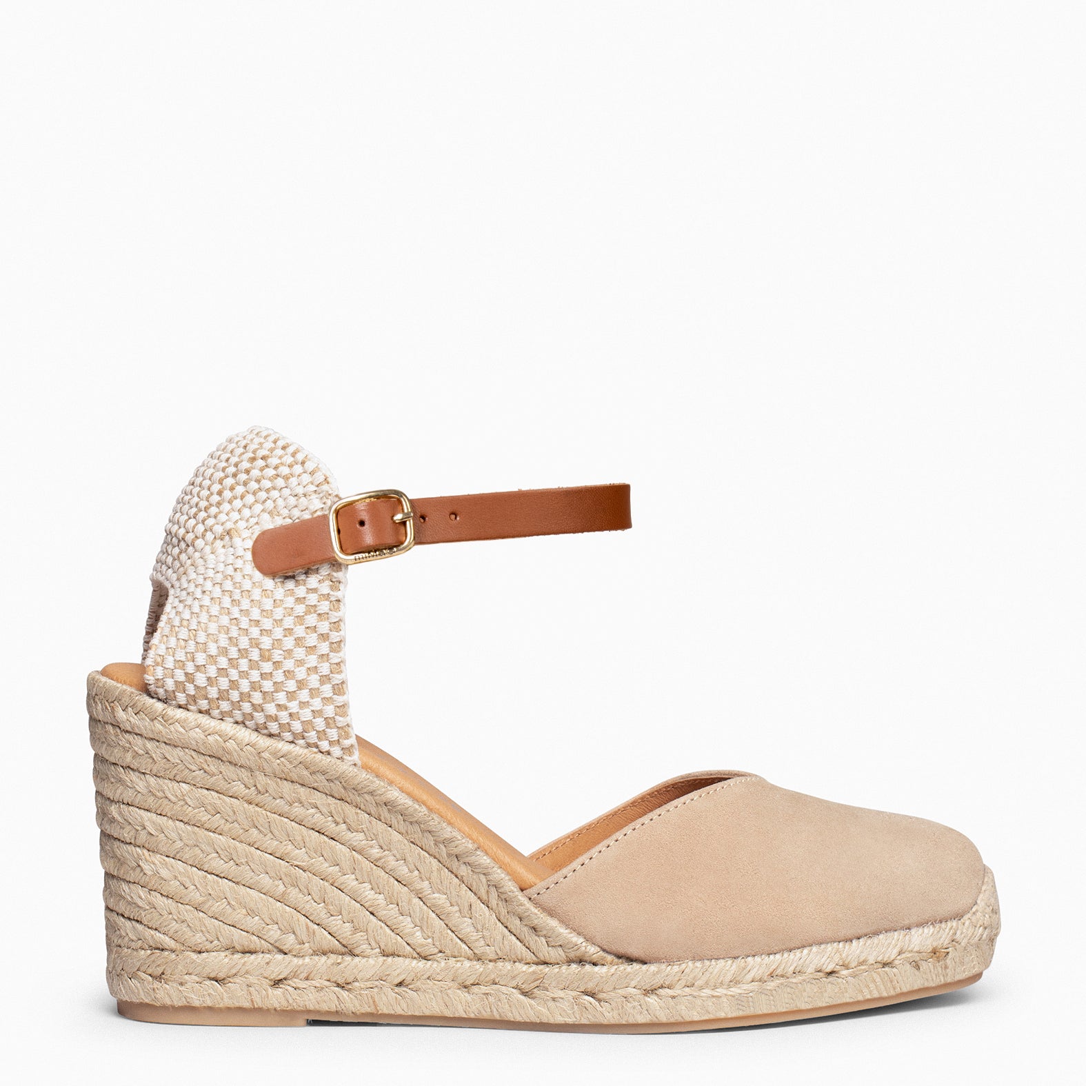 NERJA - Cuñas altas de esparto BEIGE