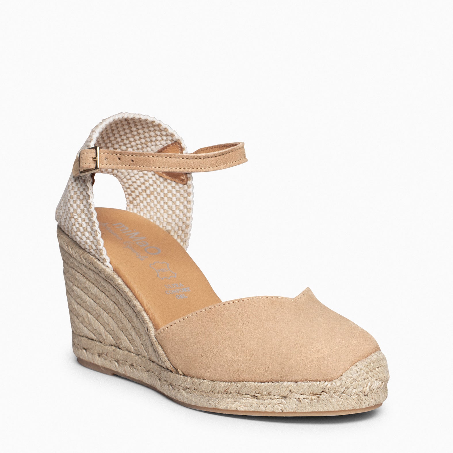 NERJA – Cuñas altas de esparto BEIGE - miMaO ®