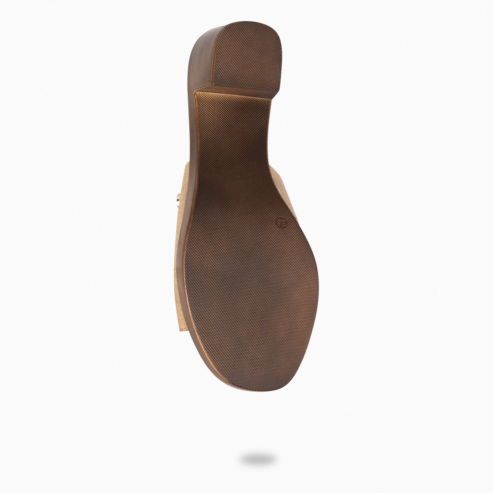 ADELA – Sabots en daim BEIGE à bout ouvert