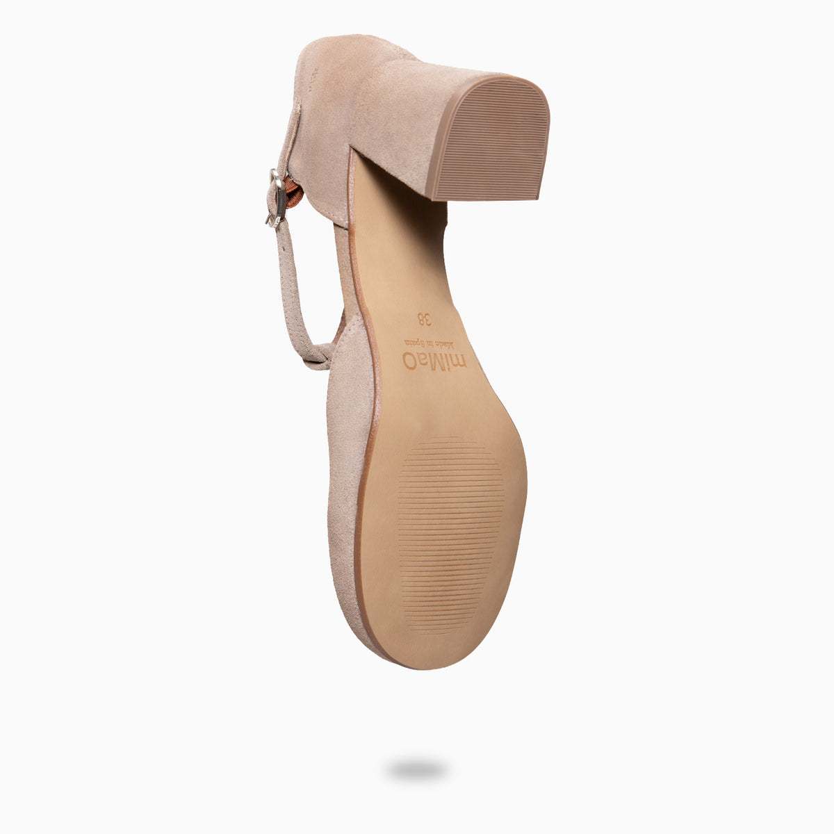 AZUCENA - Salomé à talon Baresoft en daim BEIGE