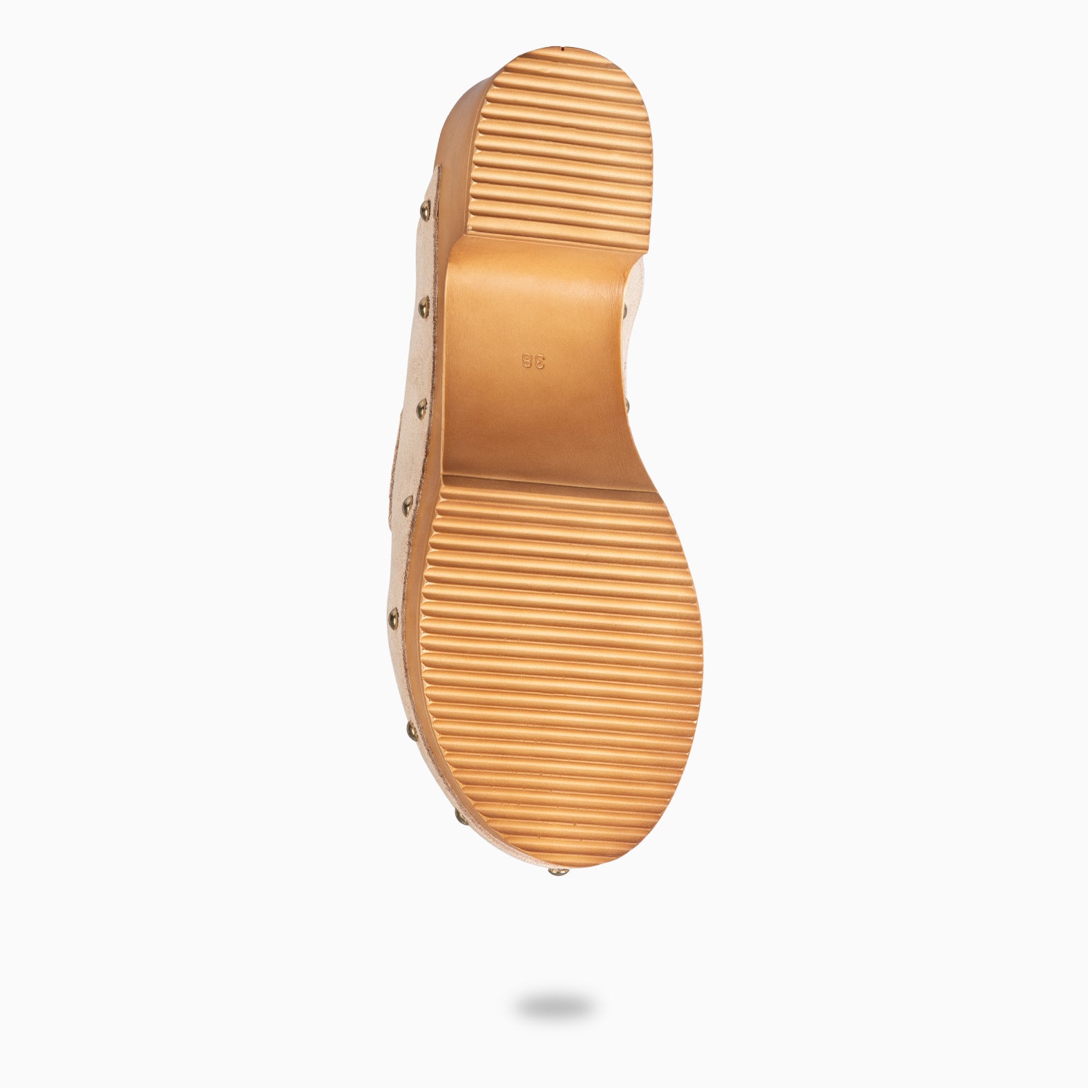 GASSIN – Sabots à talon et plateforme BEIGE