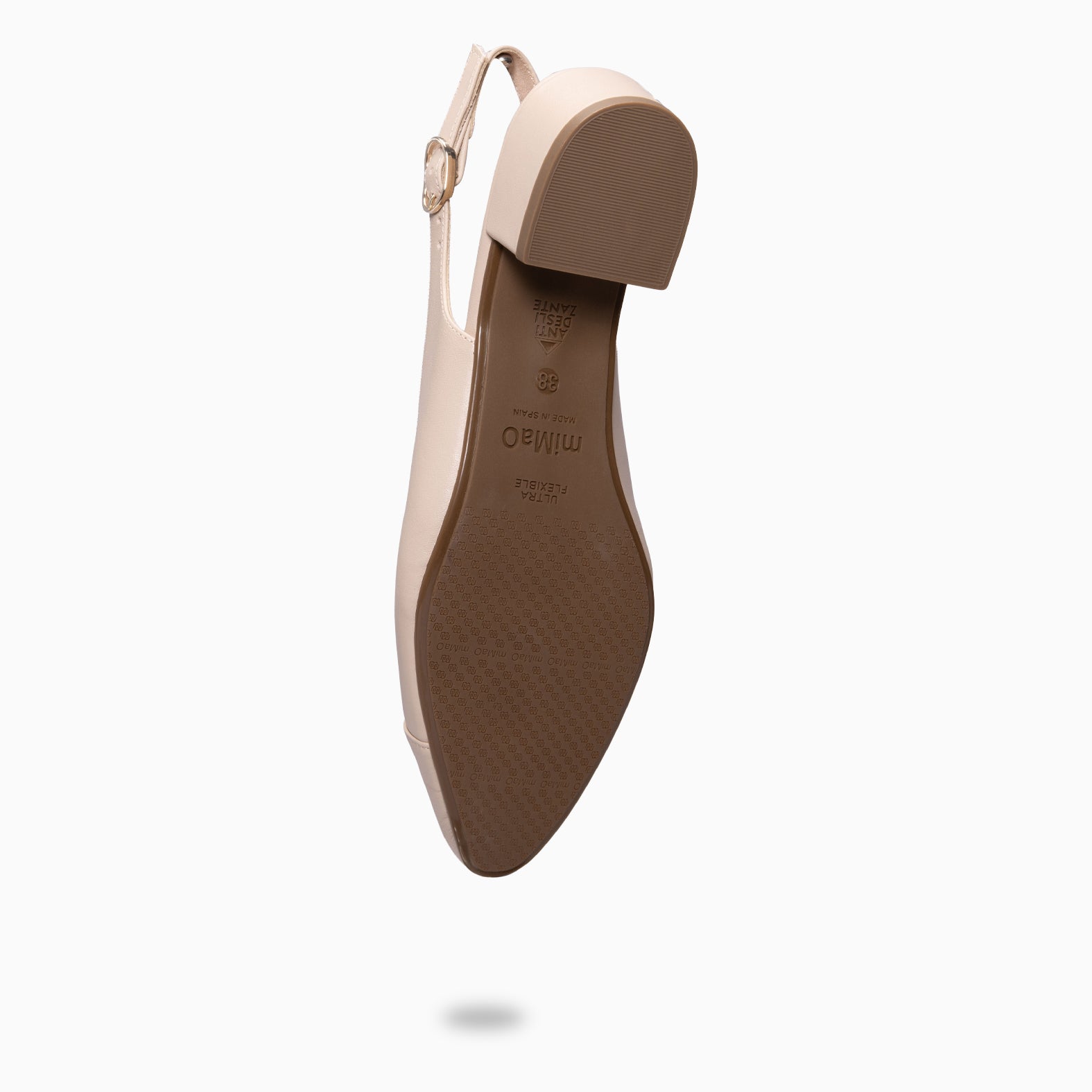MARTINA - Zapatos Destalonados con puntera cruzada BEIGE