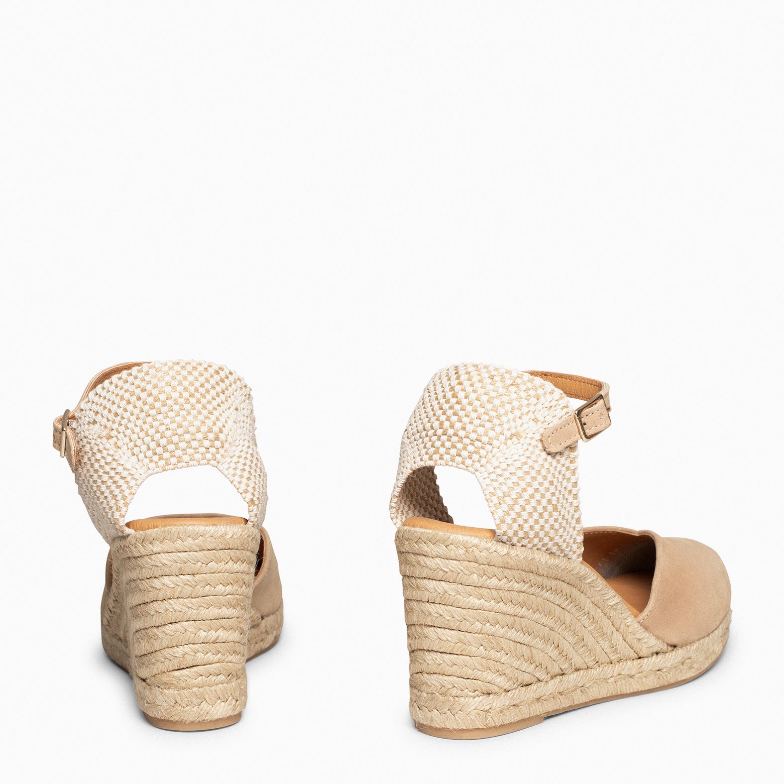 NERJA – Cuñas altas de esparto BEIGE - miMaO ®