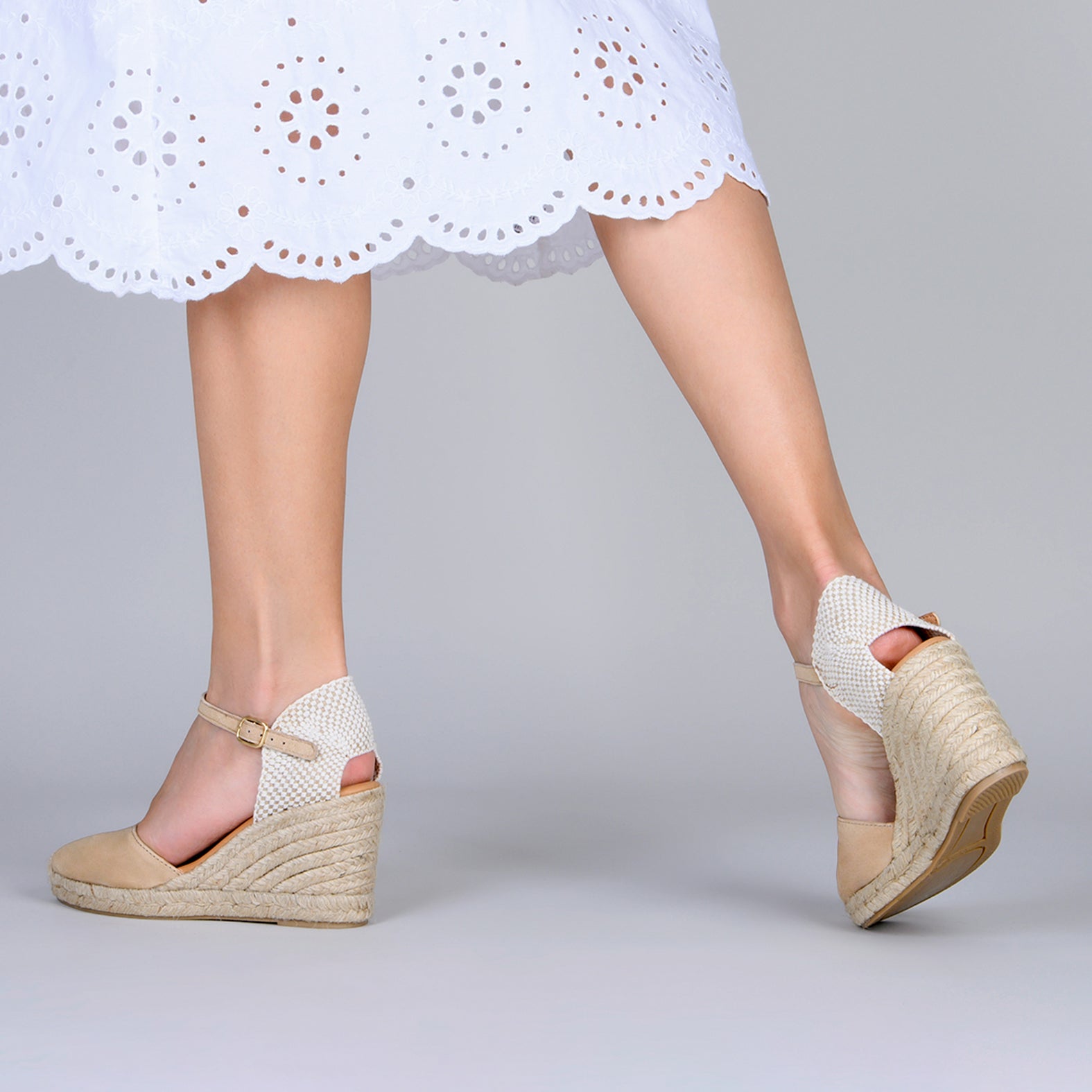 NERJA - BEIGE WEDGE ESPADRILLE