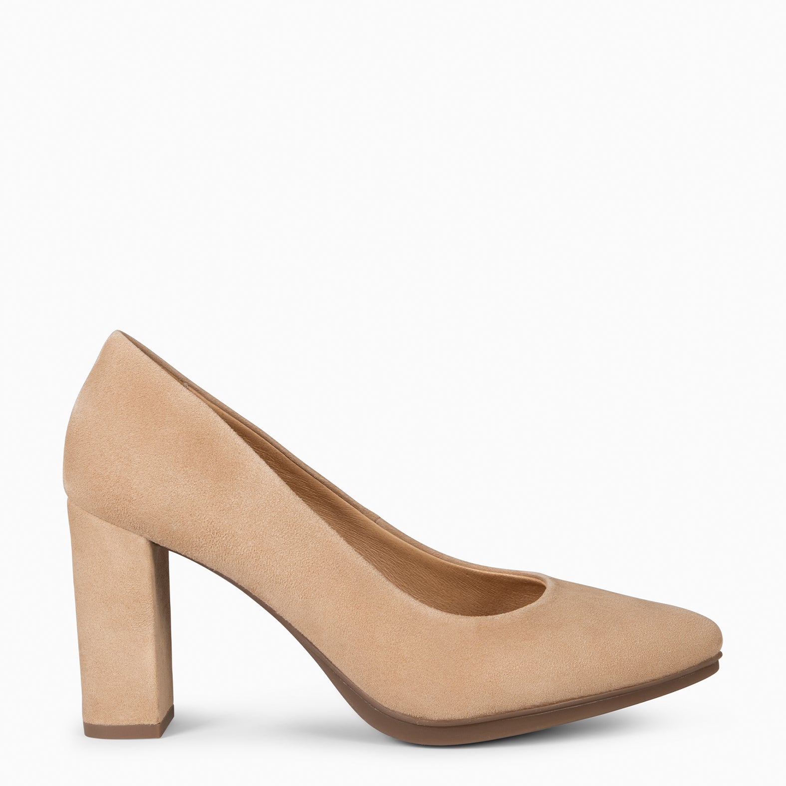 URBAN – Zapatos de tacón alto de ante CAMEL - miMaO ®