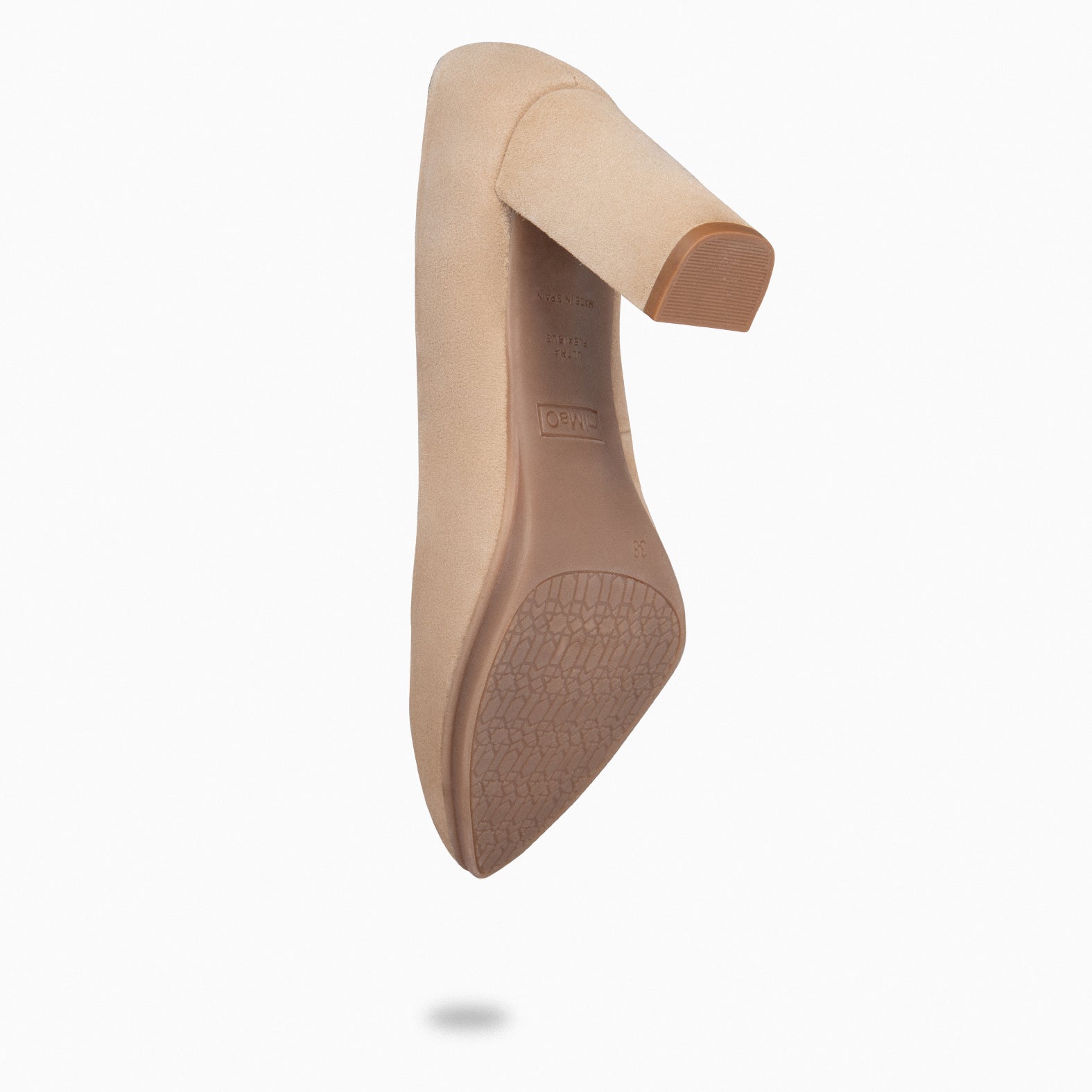 URBAN - BEIGE suede high-heeled shoes