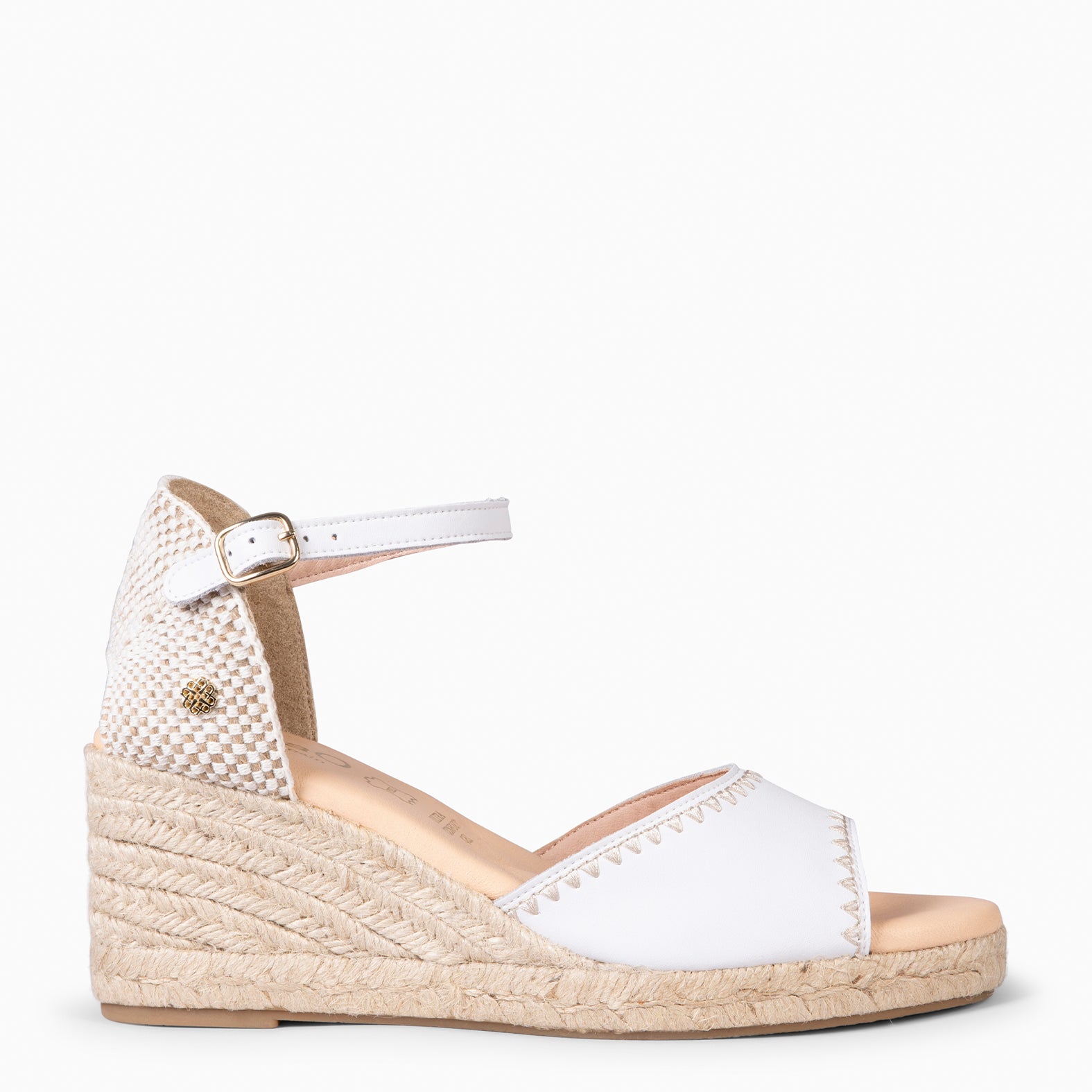 SITGES - WHITE WOMEN'S HIGH WEDGE ESPADRILLES