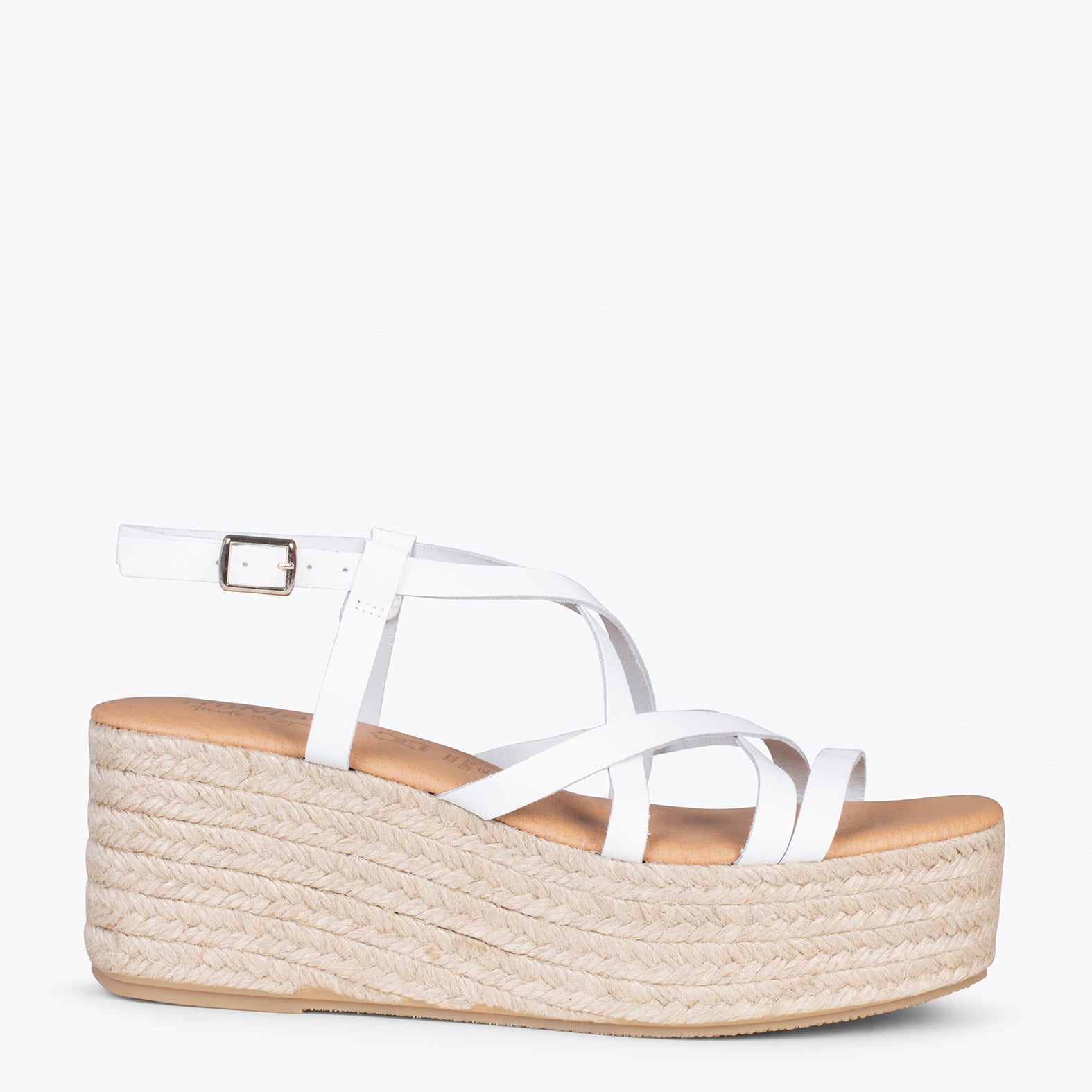 ALÁJAR Cuña plataforma Esparto BLANCO miMaO ®