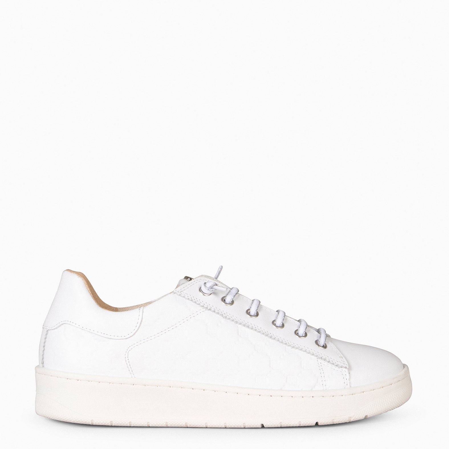 LILLE – Deportivas para vestir BLANCO con cordones PLATA