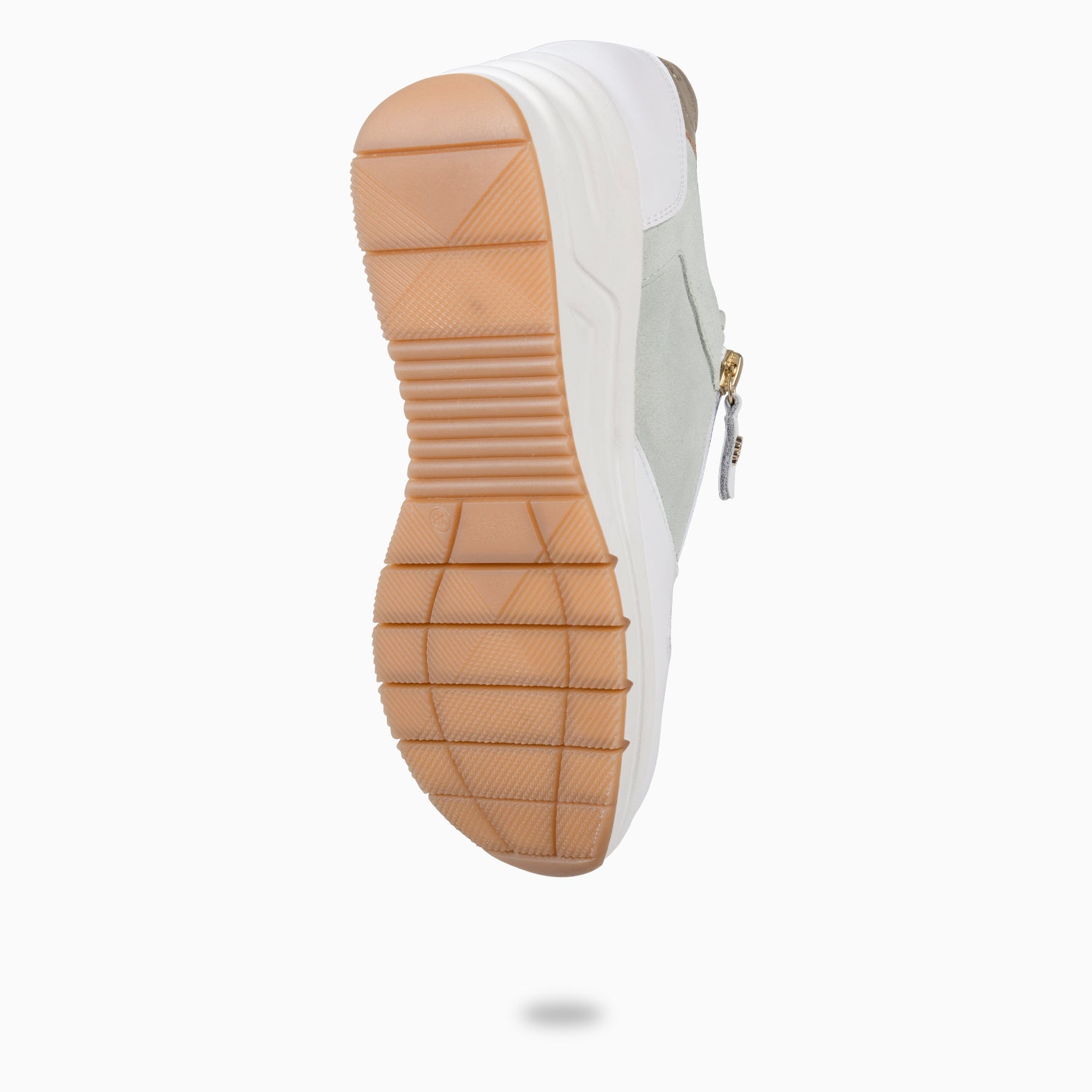 ARLES – Baskets à talon compensé en daim et cuir BLANC