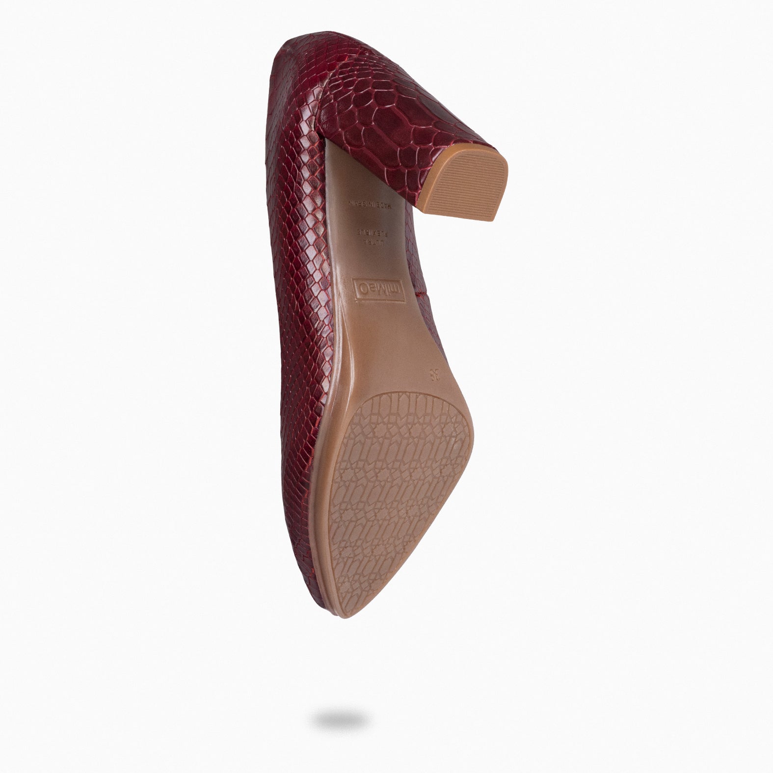 URBAN SAUVAGE - Zapatos de salón con textura de serpiente BURDEOS
