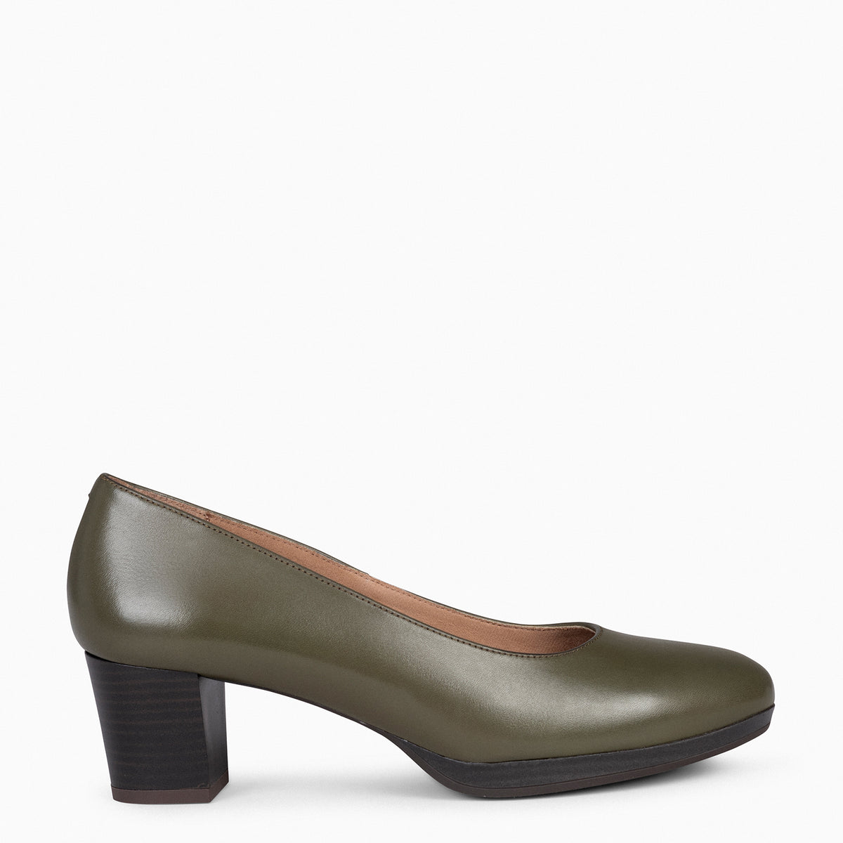 FLIGHT S - GREEN shoes with heel and platform